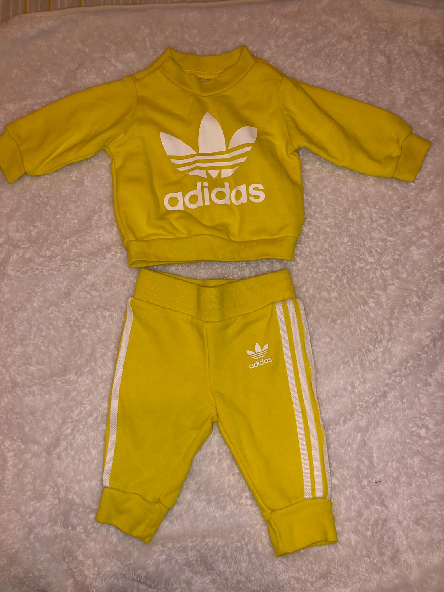 baby yellow adidas tracksuit