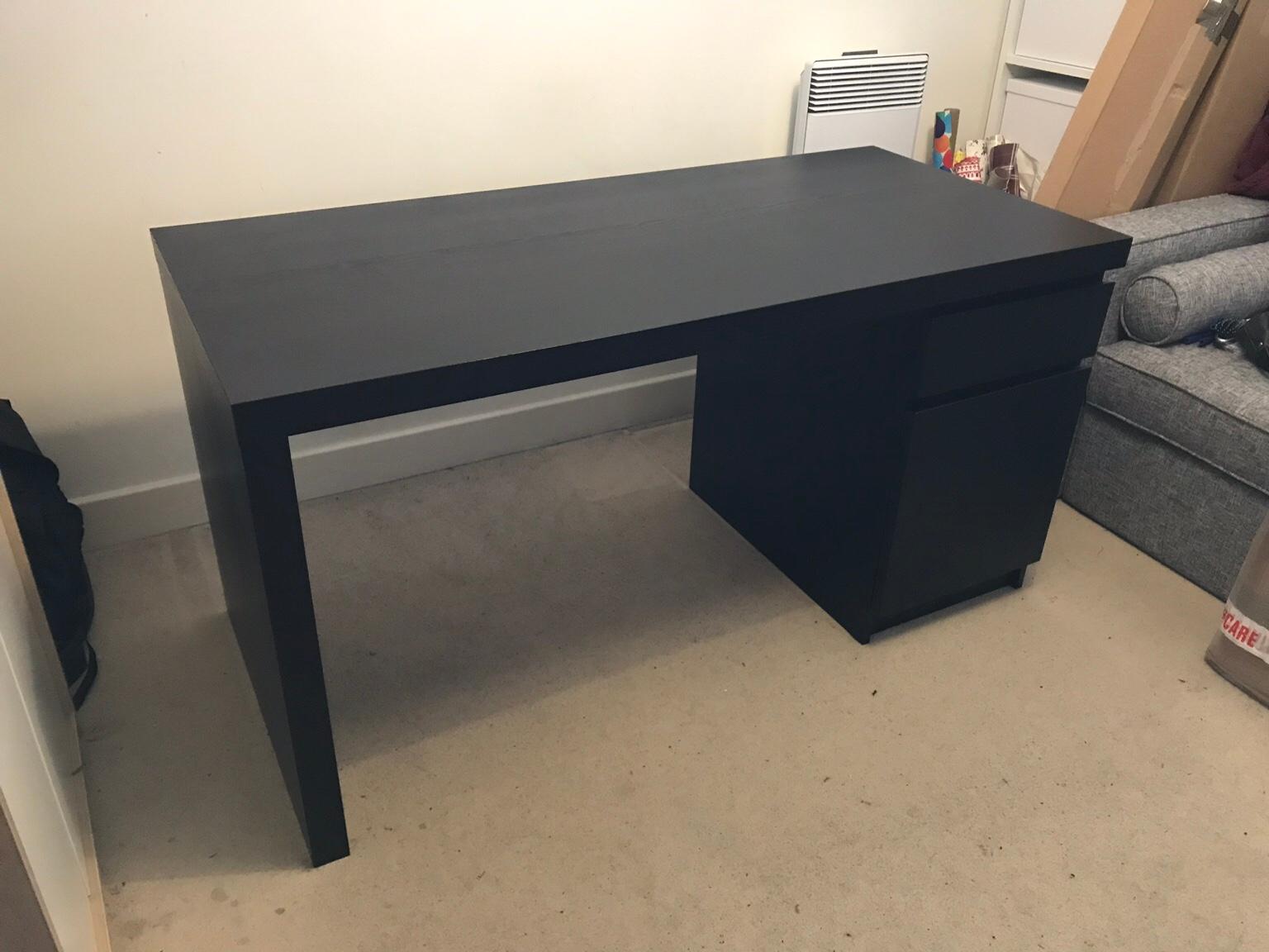 Ikea Malm Desk Black Brown V Good Condition In E1 London For