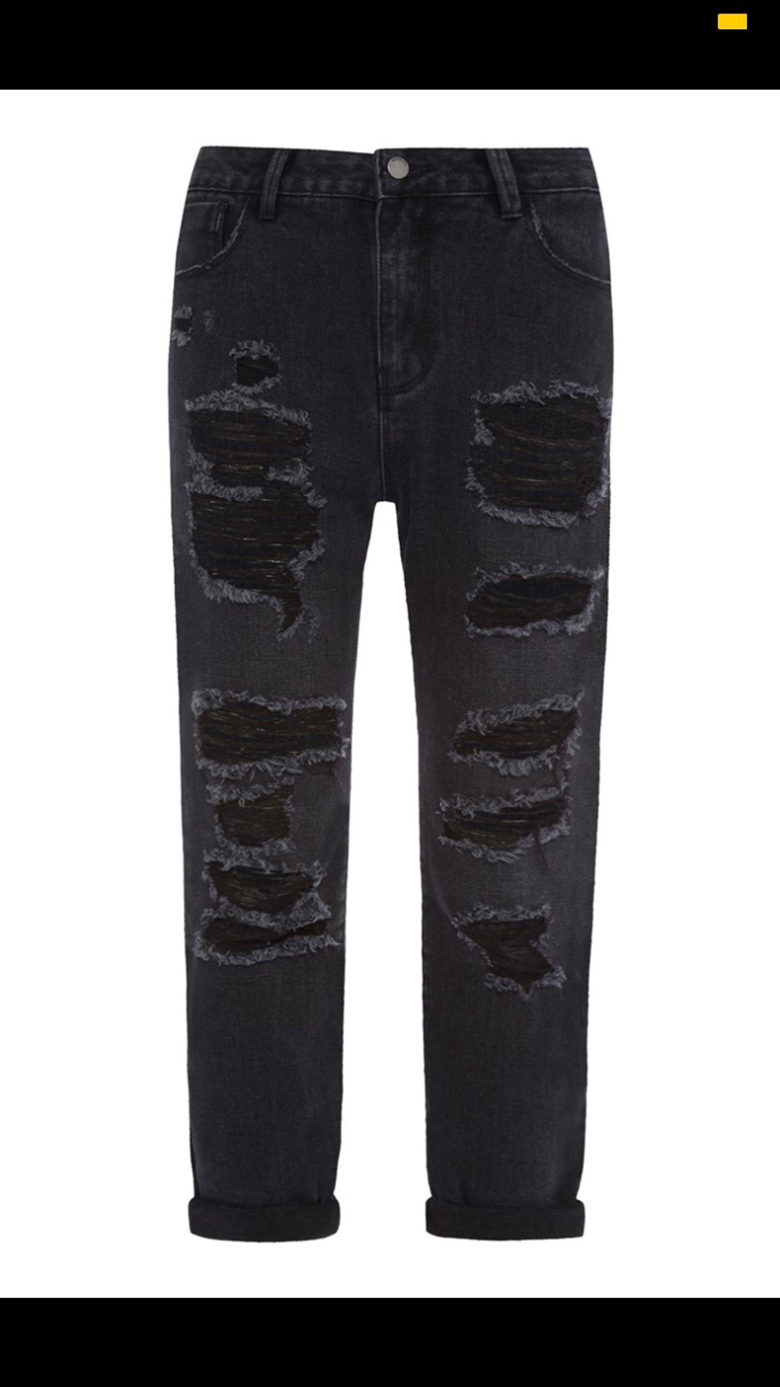 primark black ripped jeans