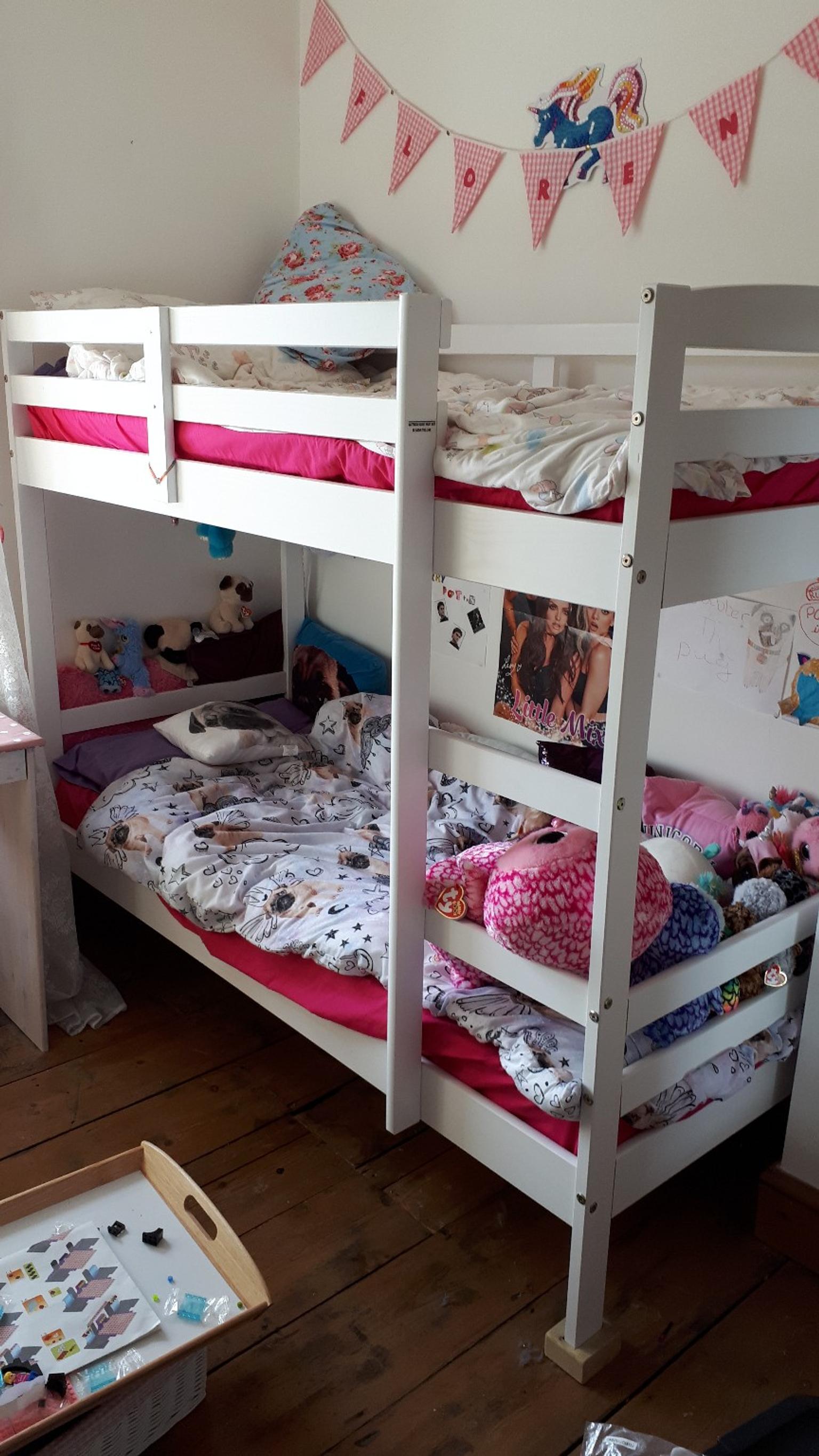 white shorty bunk beds