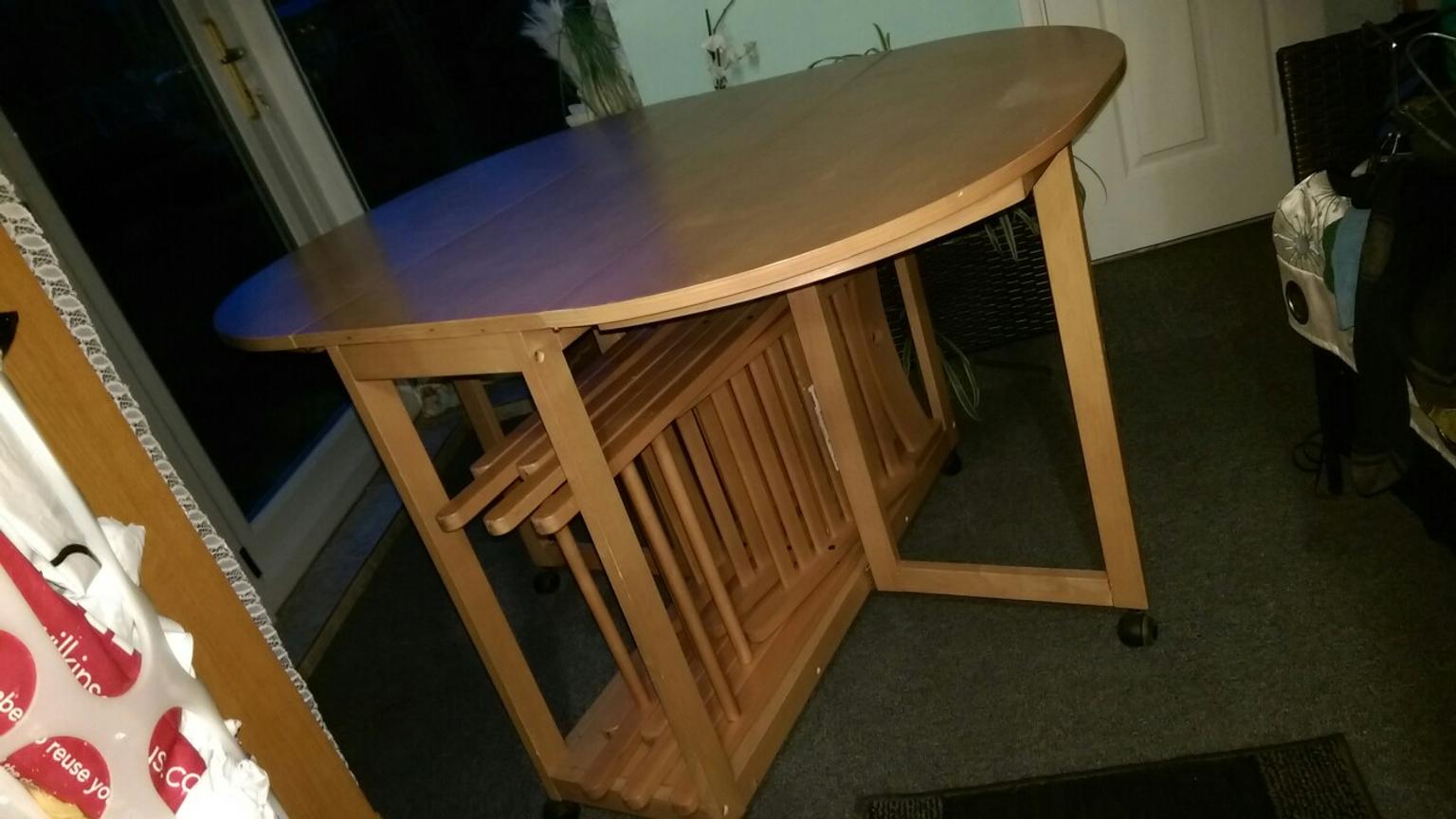 Folding Oval Table And Chairs Ikea In Sg6 Letchworth For 30 00 For Sale Shpock