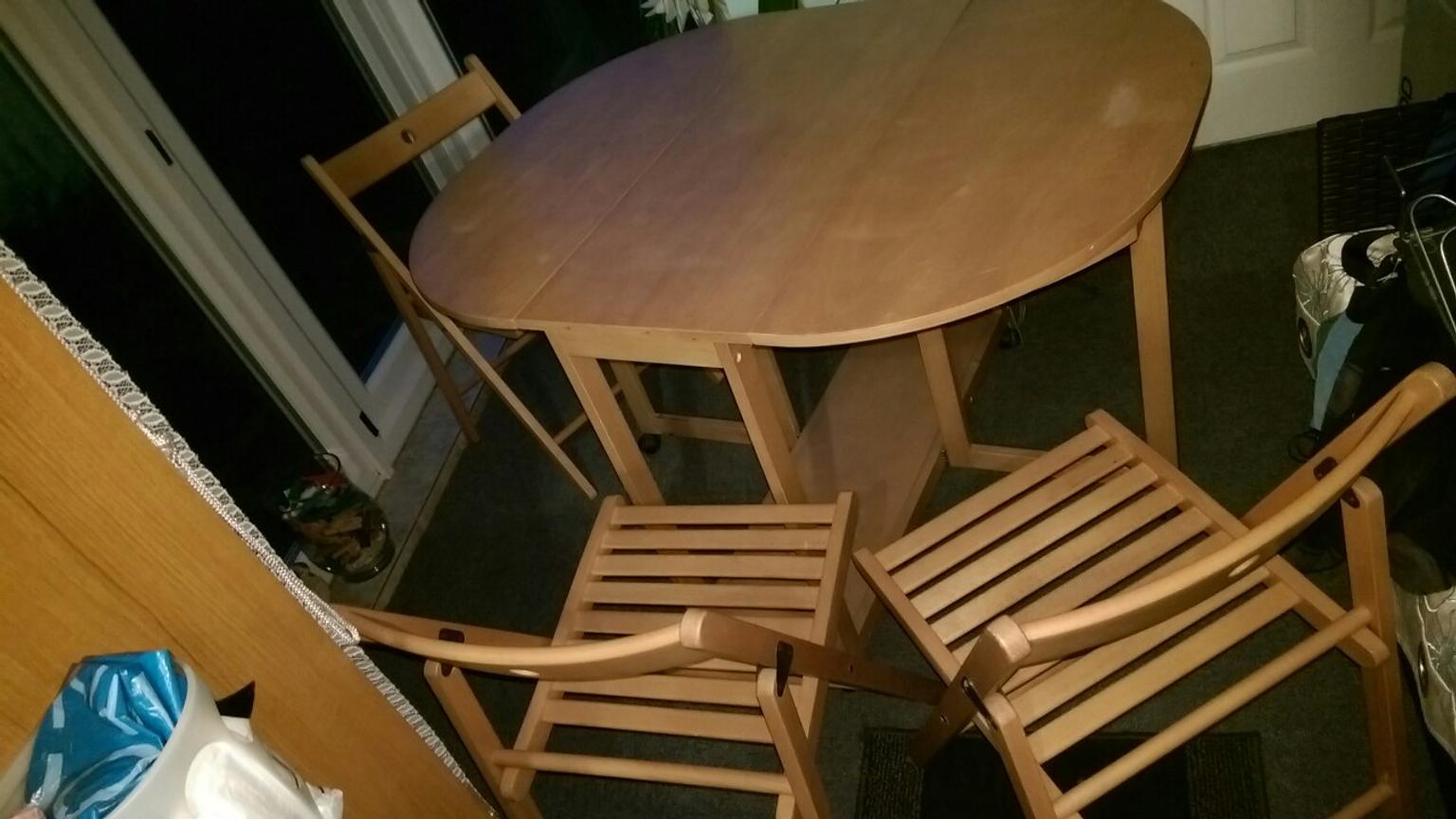 fold up table and chairs ikea