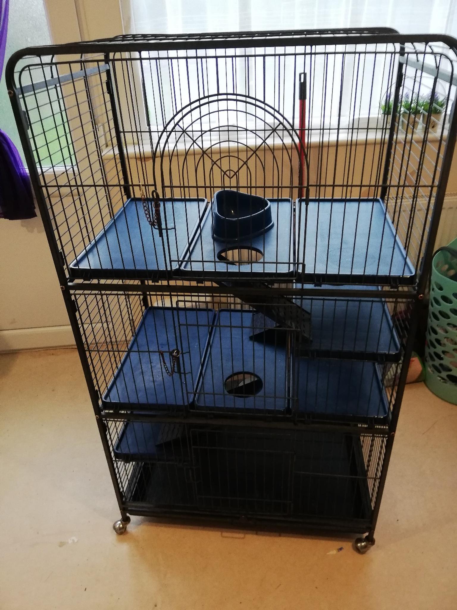 large three tier rat/ferret/rodent cage 