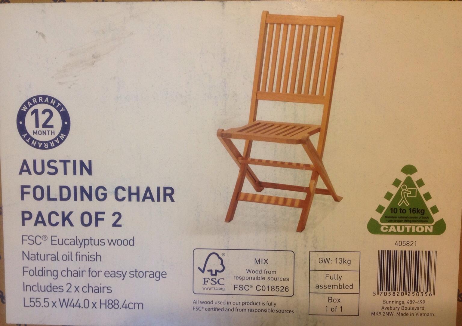 Austin Folding Garden Chairs Eucalyptus Wood In Gresford Fur 45