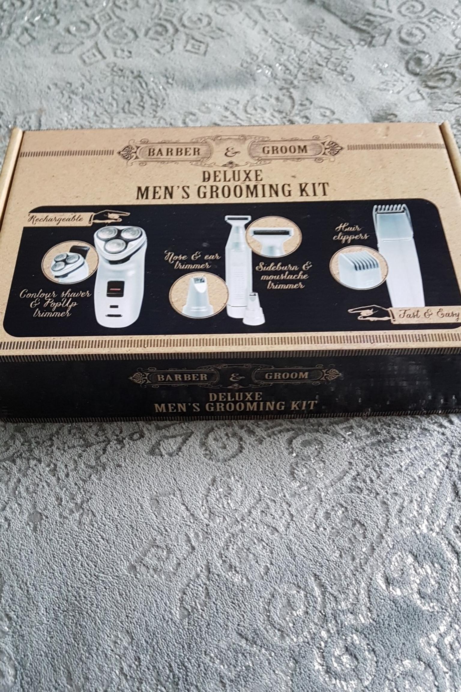 barber and groom deluxe men's grooming kit
