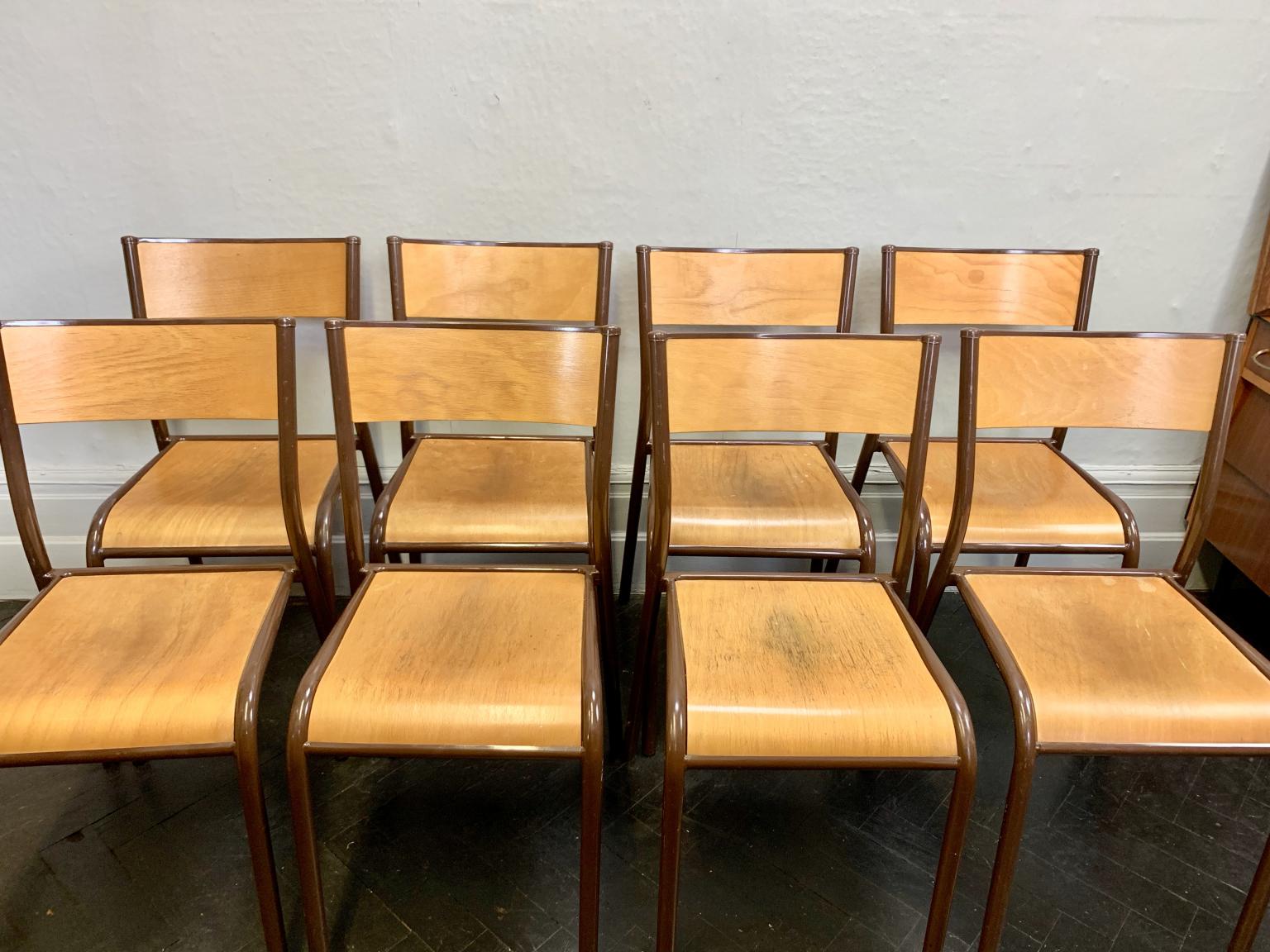 Vintage School Desk Chairs Stacking French In E3 London Fur 40 00
