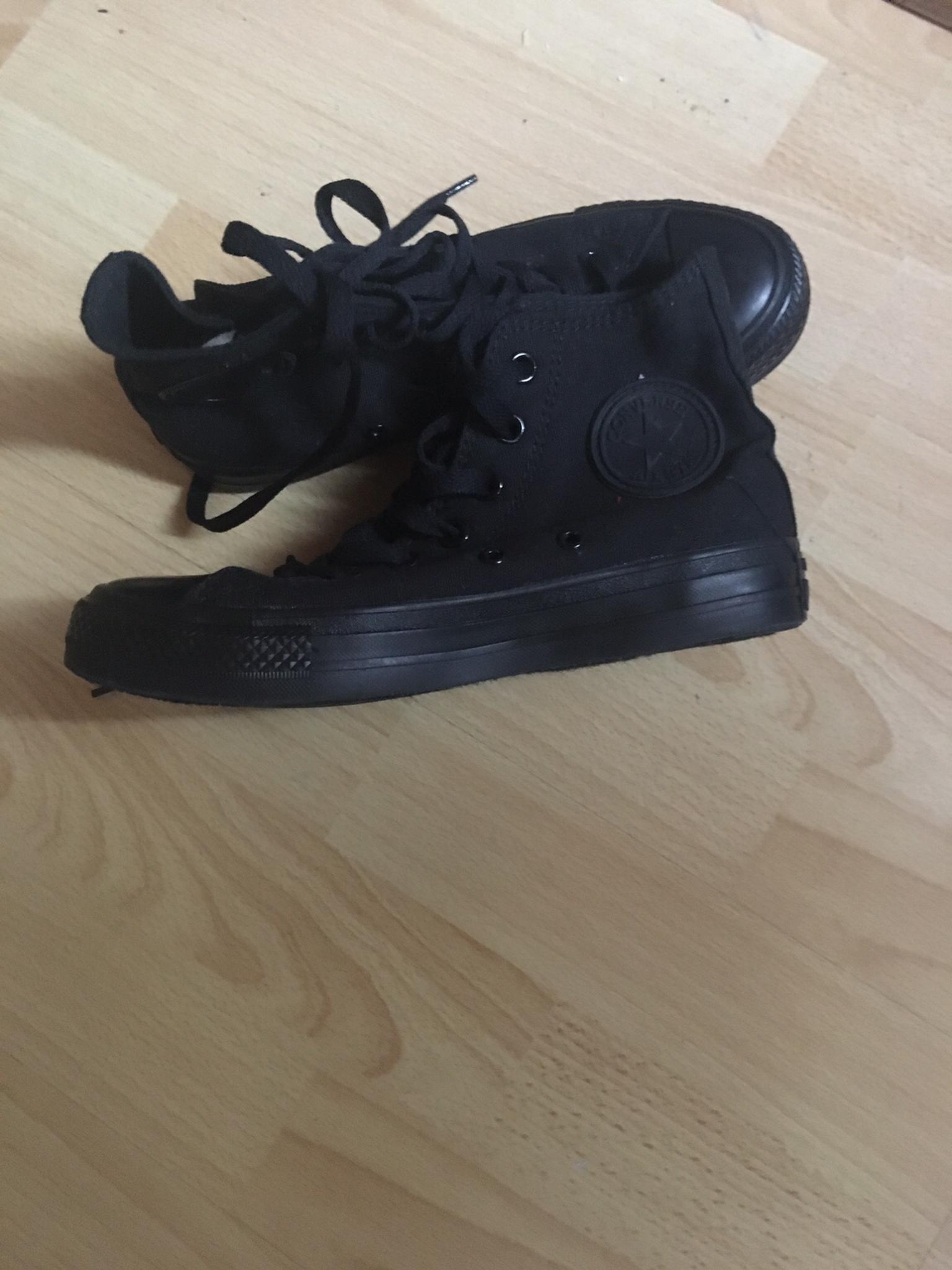 black converse high tops size 5