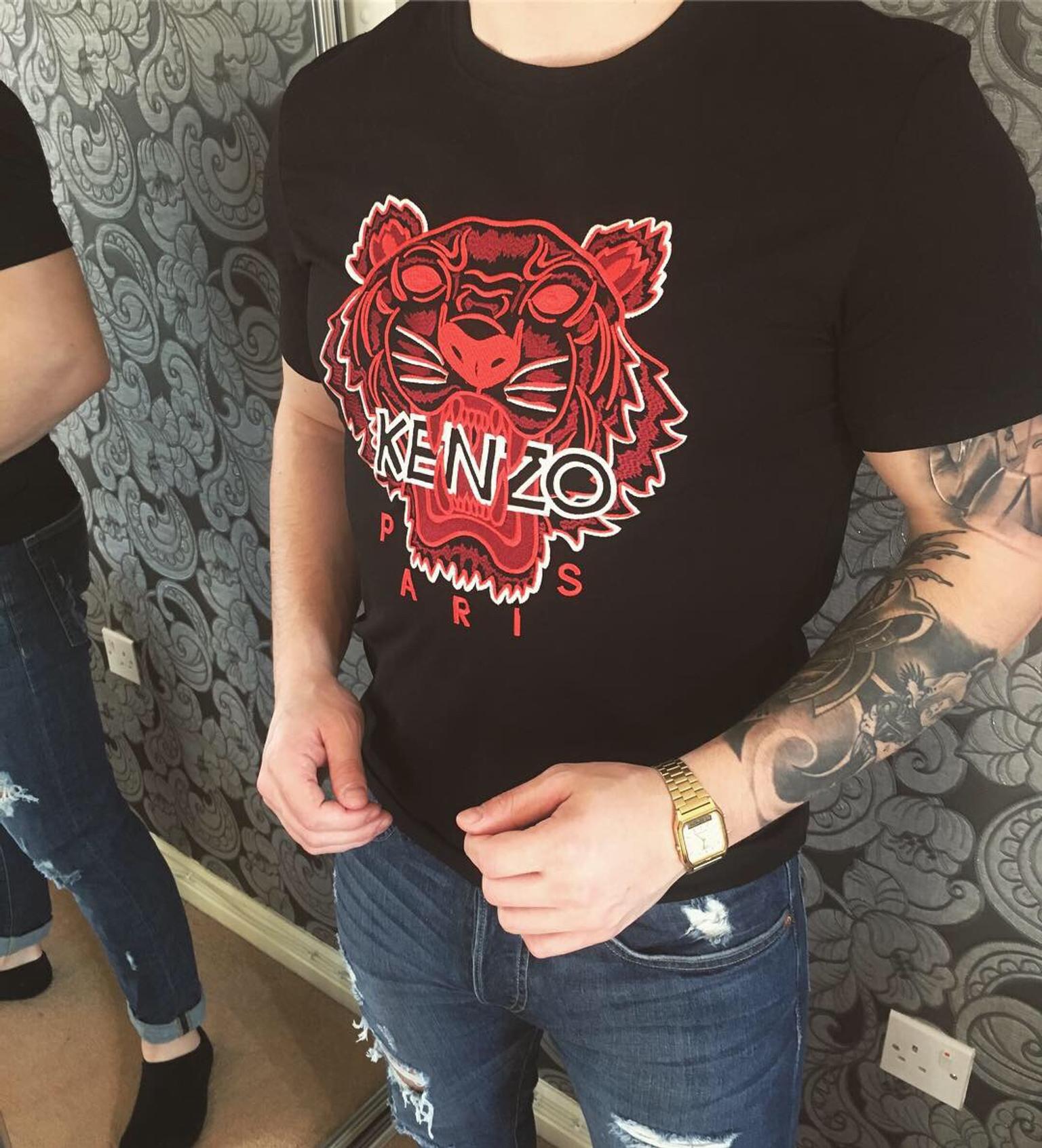 kenzo red tiger t shirt