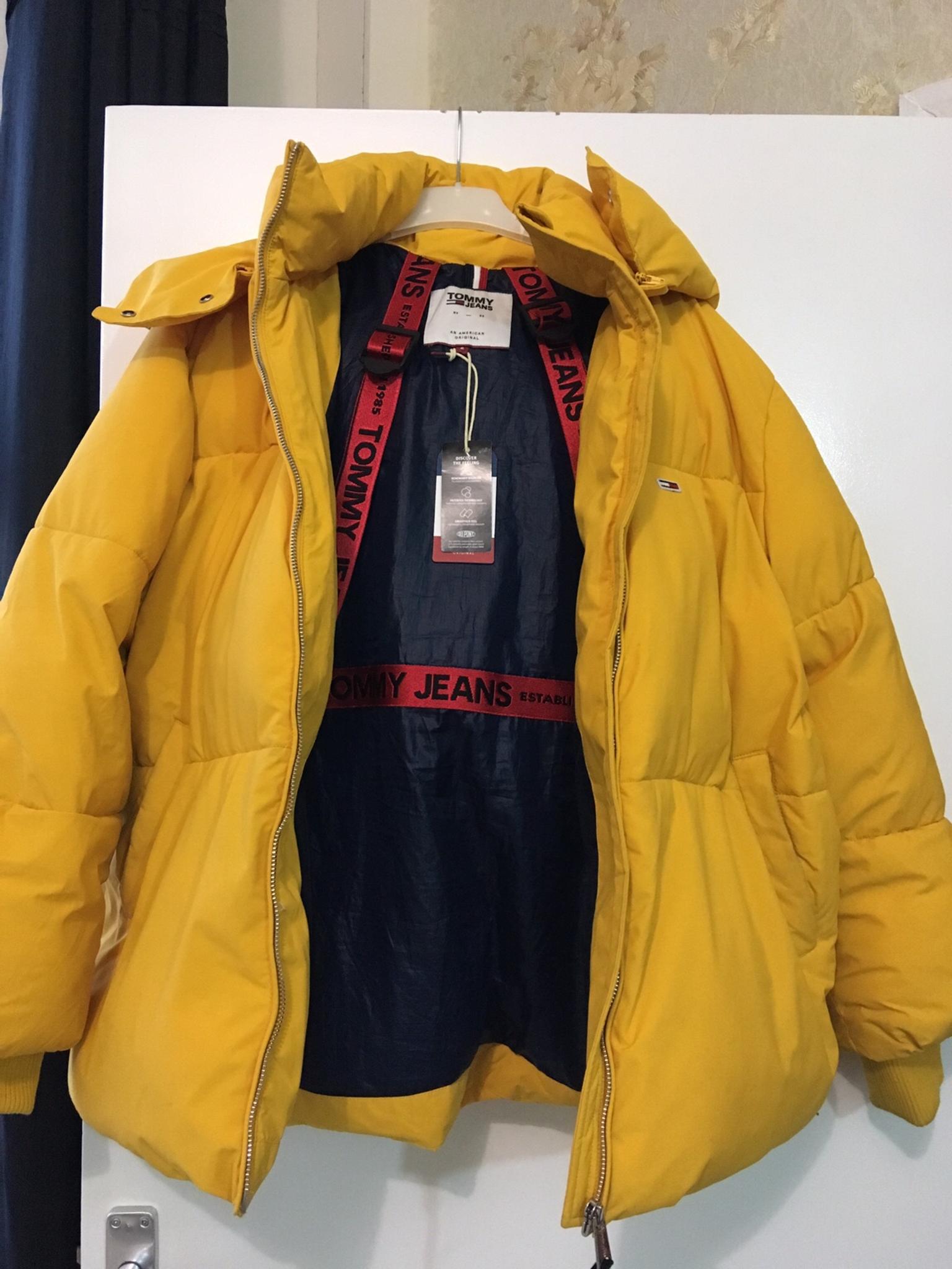 tommy jeans yellow puffer jacket