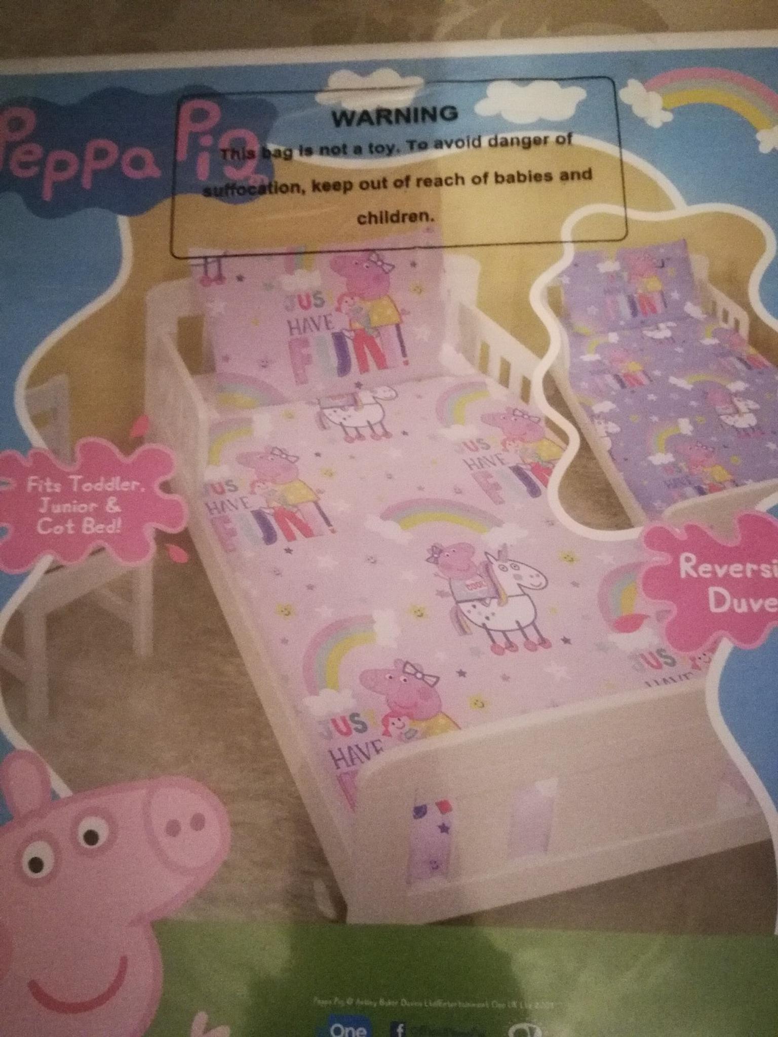 Peppa Pig Toddler Reversable Duvet Set In Ws11 Cannock Chase Fur
