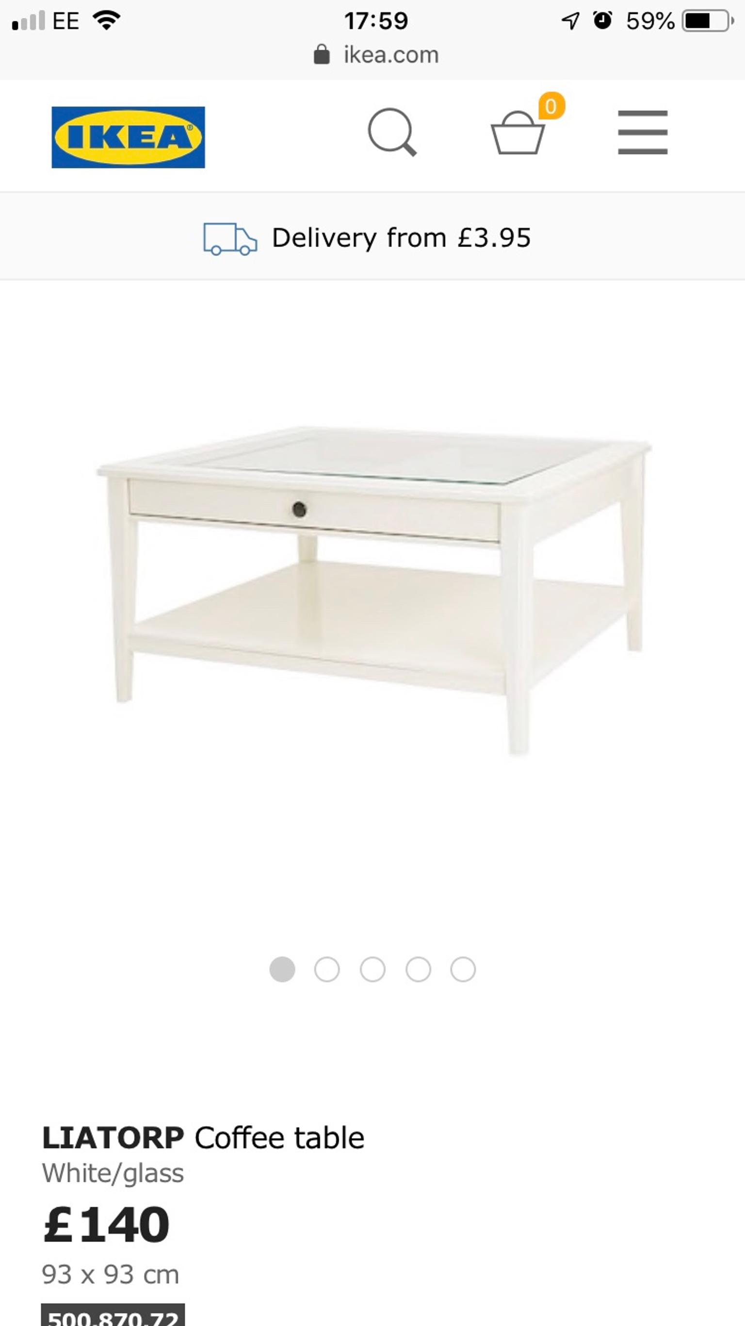 Ikea Liatorp Coffee Table 93x93 In Sl4 Windsor For 70 00 For Sale