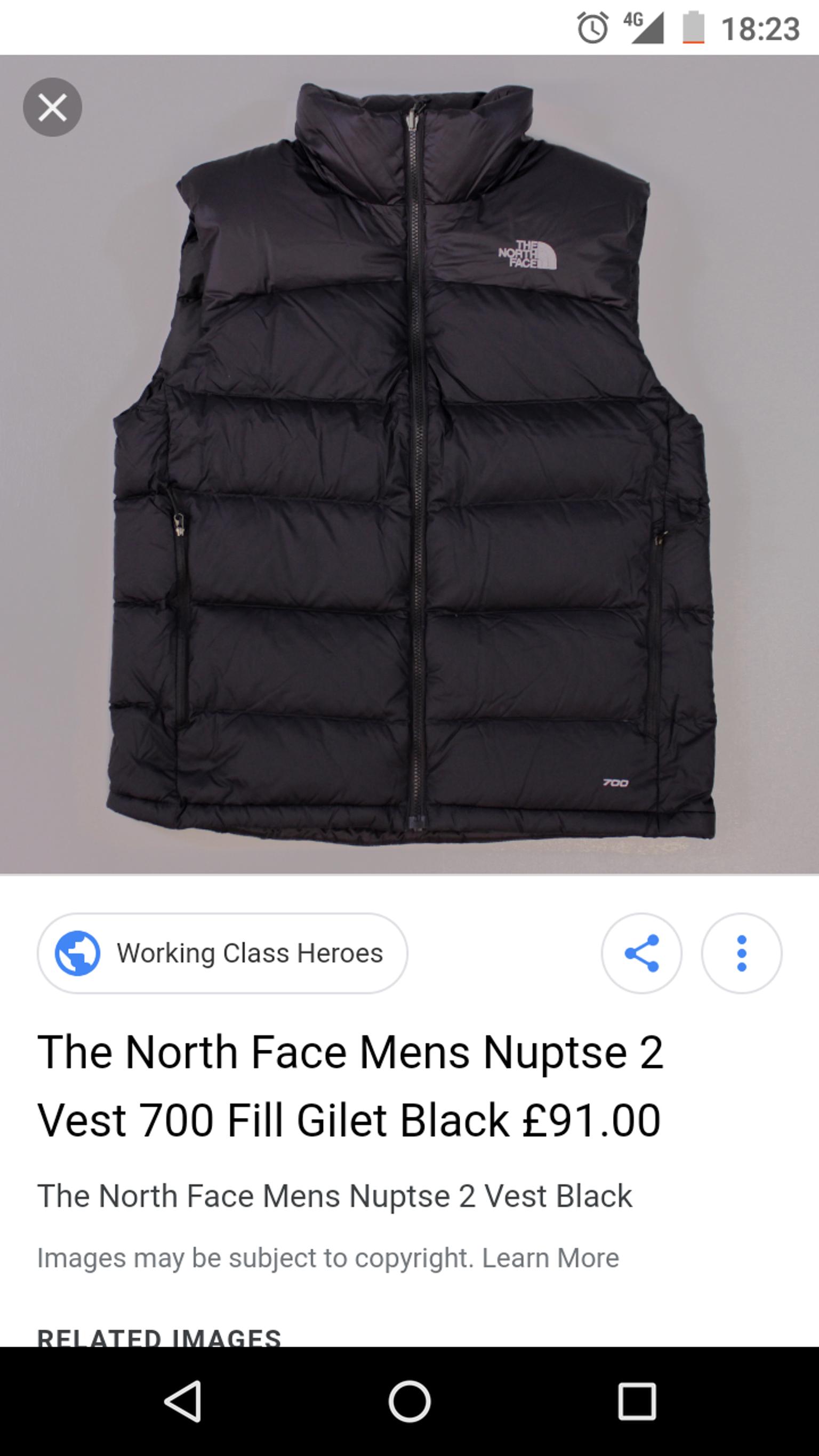 north face 700 body warmer