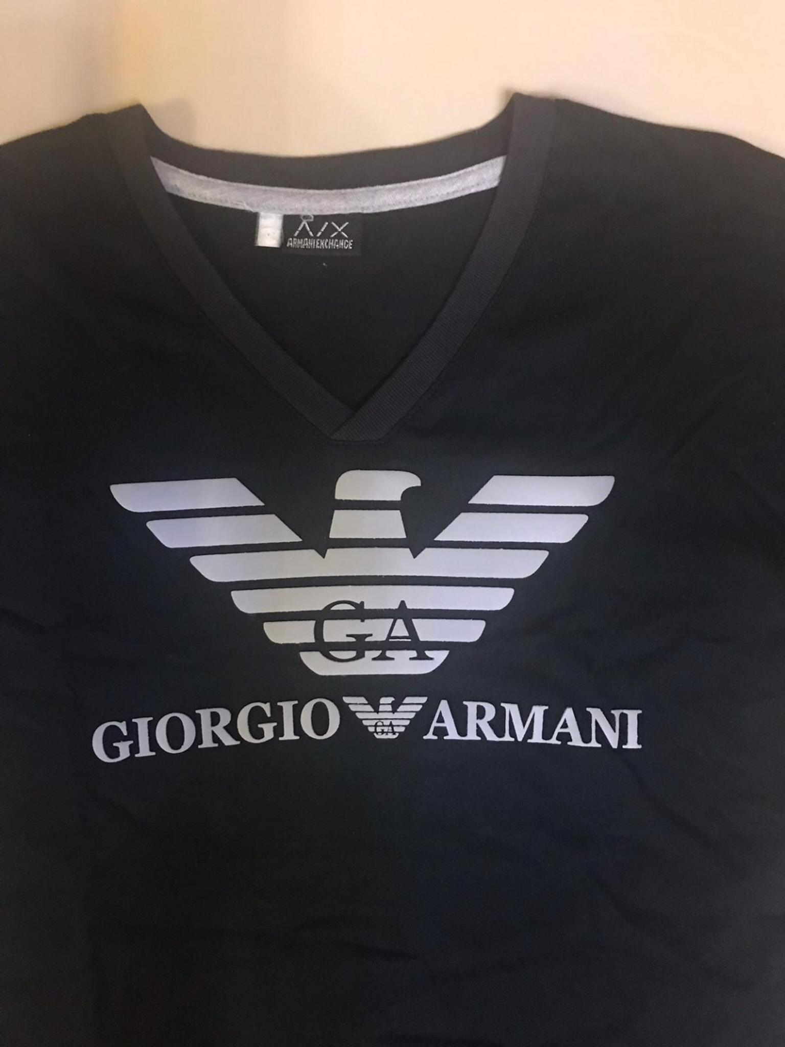 giorgio armani black t shirt
