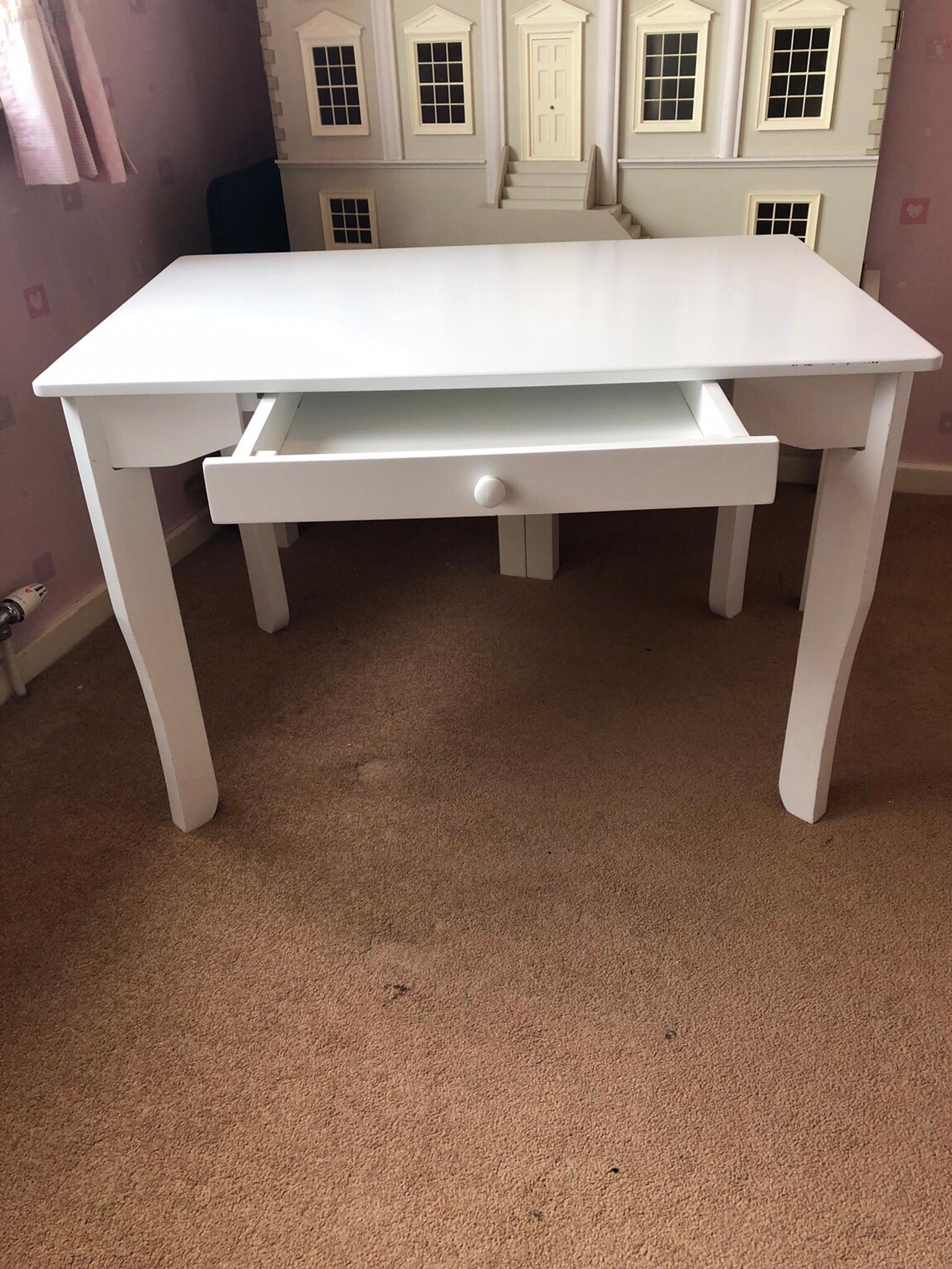 Used Child S White Wooden Desk And Drawer In Ng9 Broxtowe For