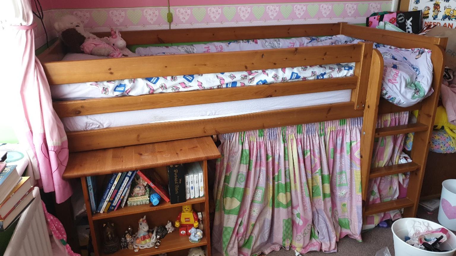 Pine Mid Sleeper Bed With Pull Out Desk Sale In Ts25 Hartlepool