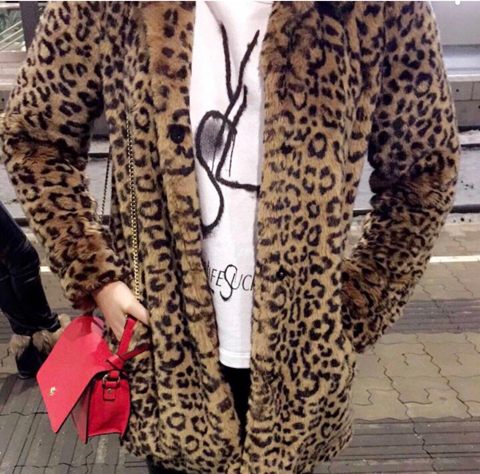 leopard fur coat zara