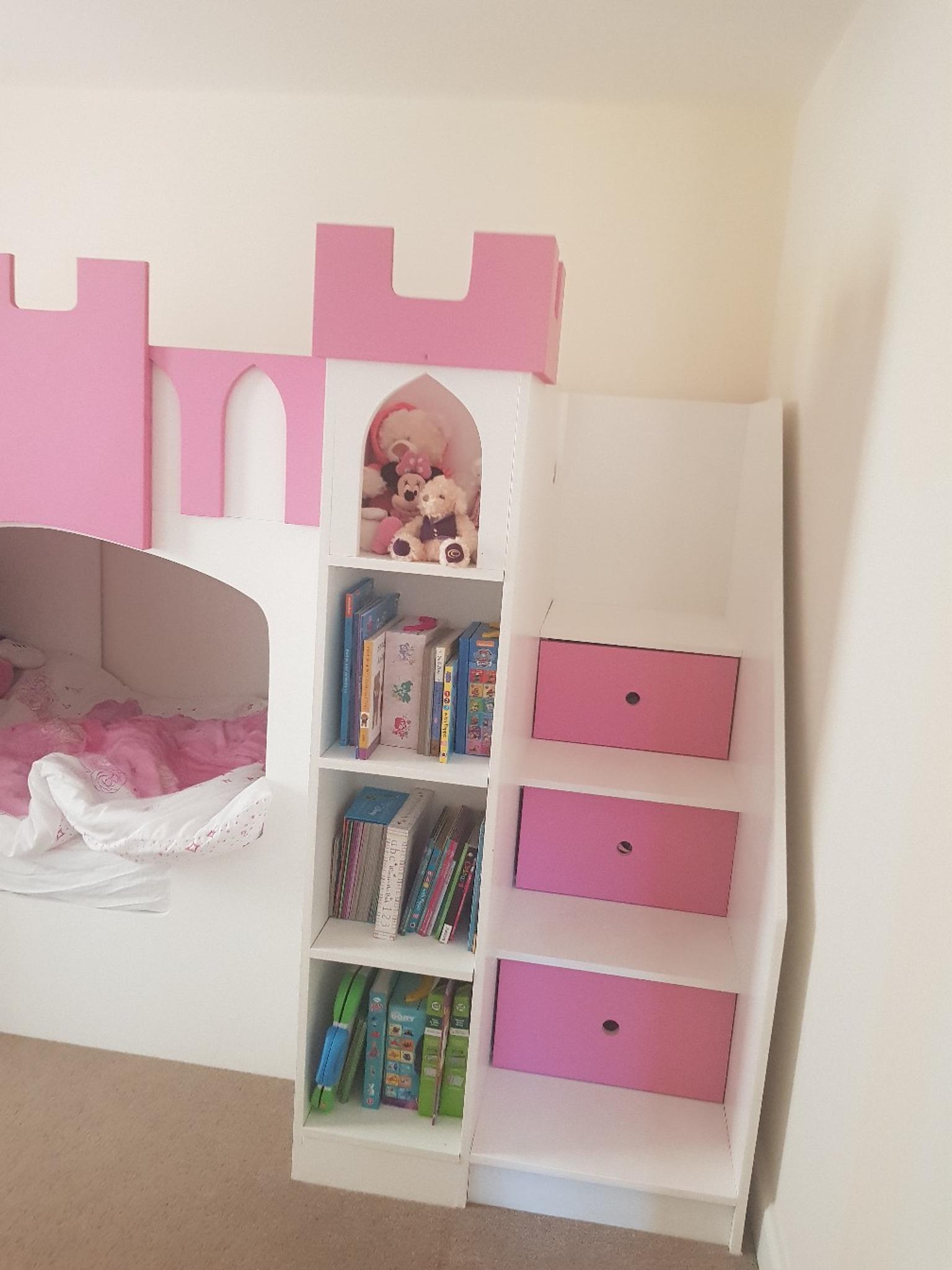 Princess Castle Bunk Bed With Steps And Slide In Ws10 Sandwell Fur