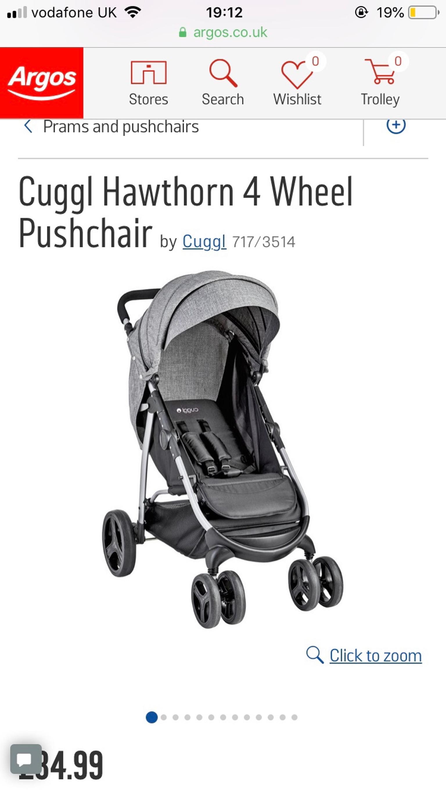 cuggl hawthorn 4 wheel pushchair raincover