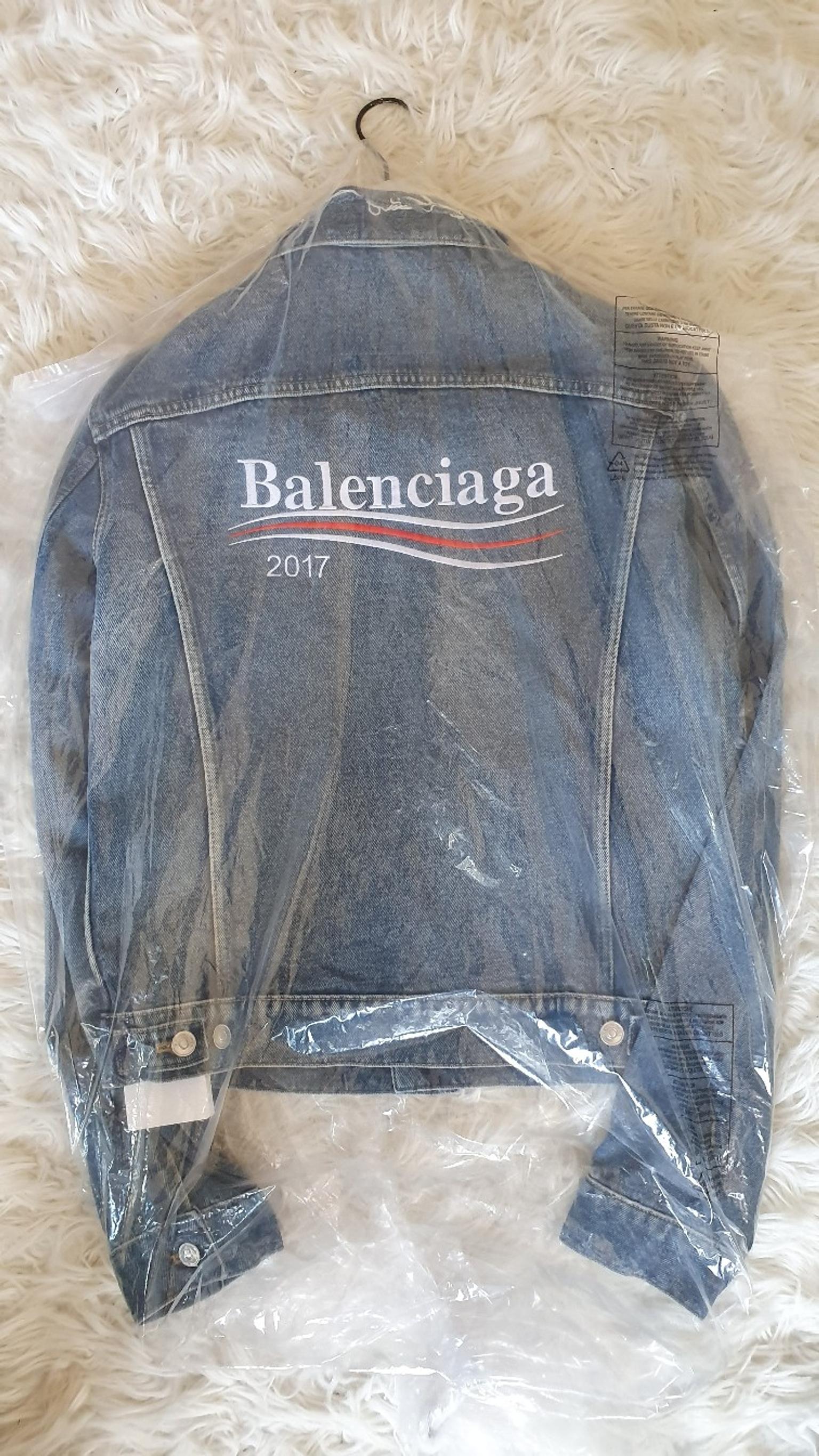 balenciaga denim jacket ebay