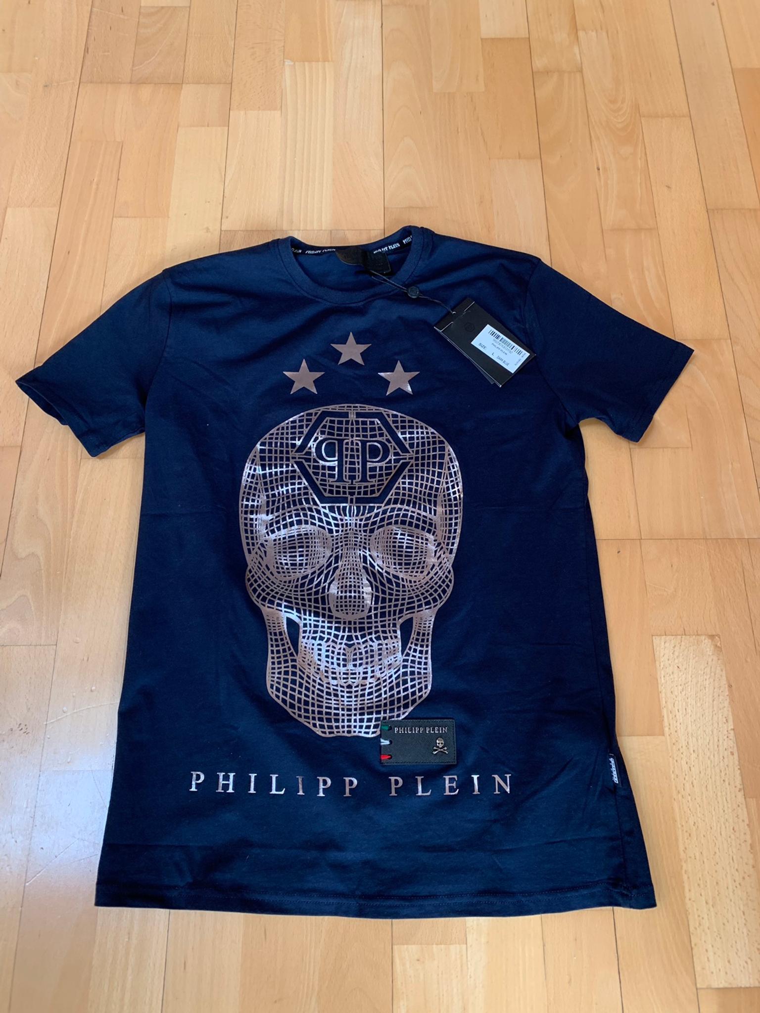 philipp plein blue t shirt