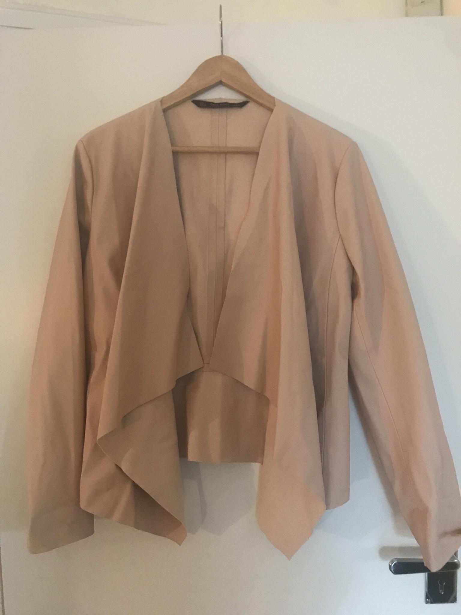 zara pink faux leather jacket