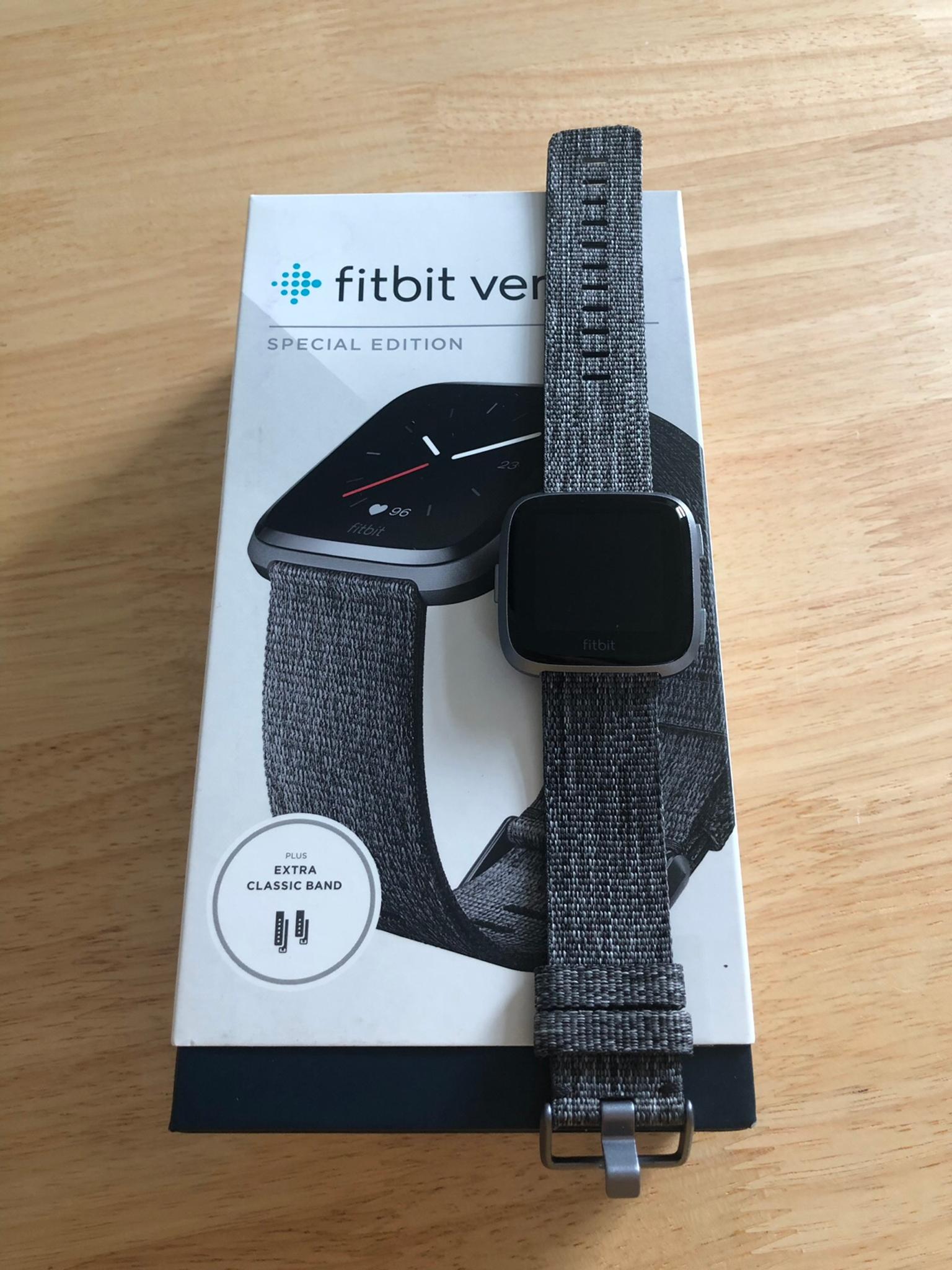 fitbit charcoal woven band