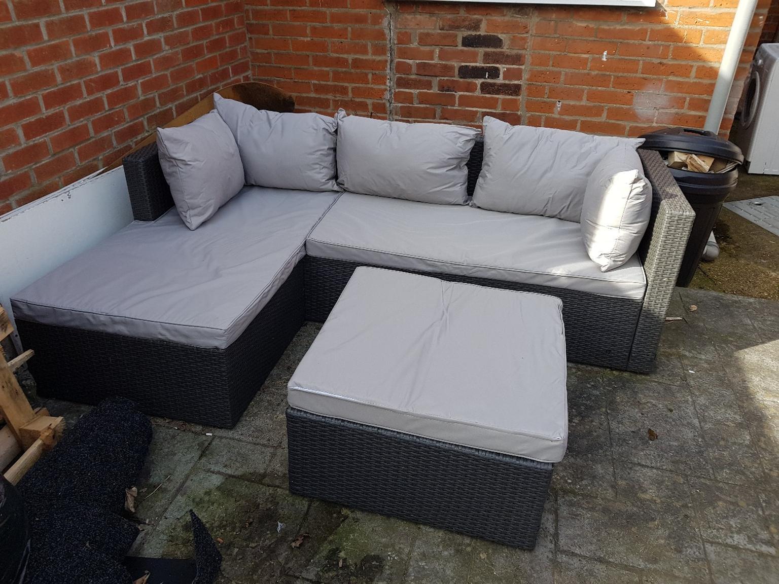 Aldi garden rattan corner sofa in CO2 Colchester for £130 ...