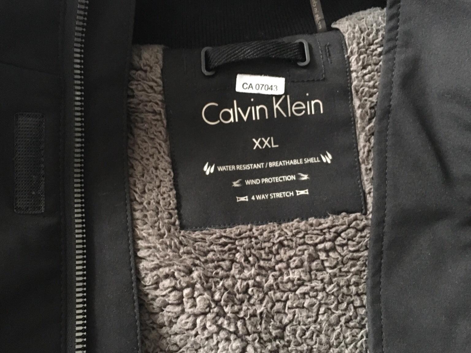 calvin klein water resistant breathable shell wind protection