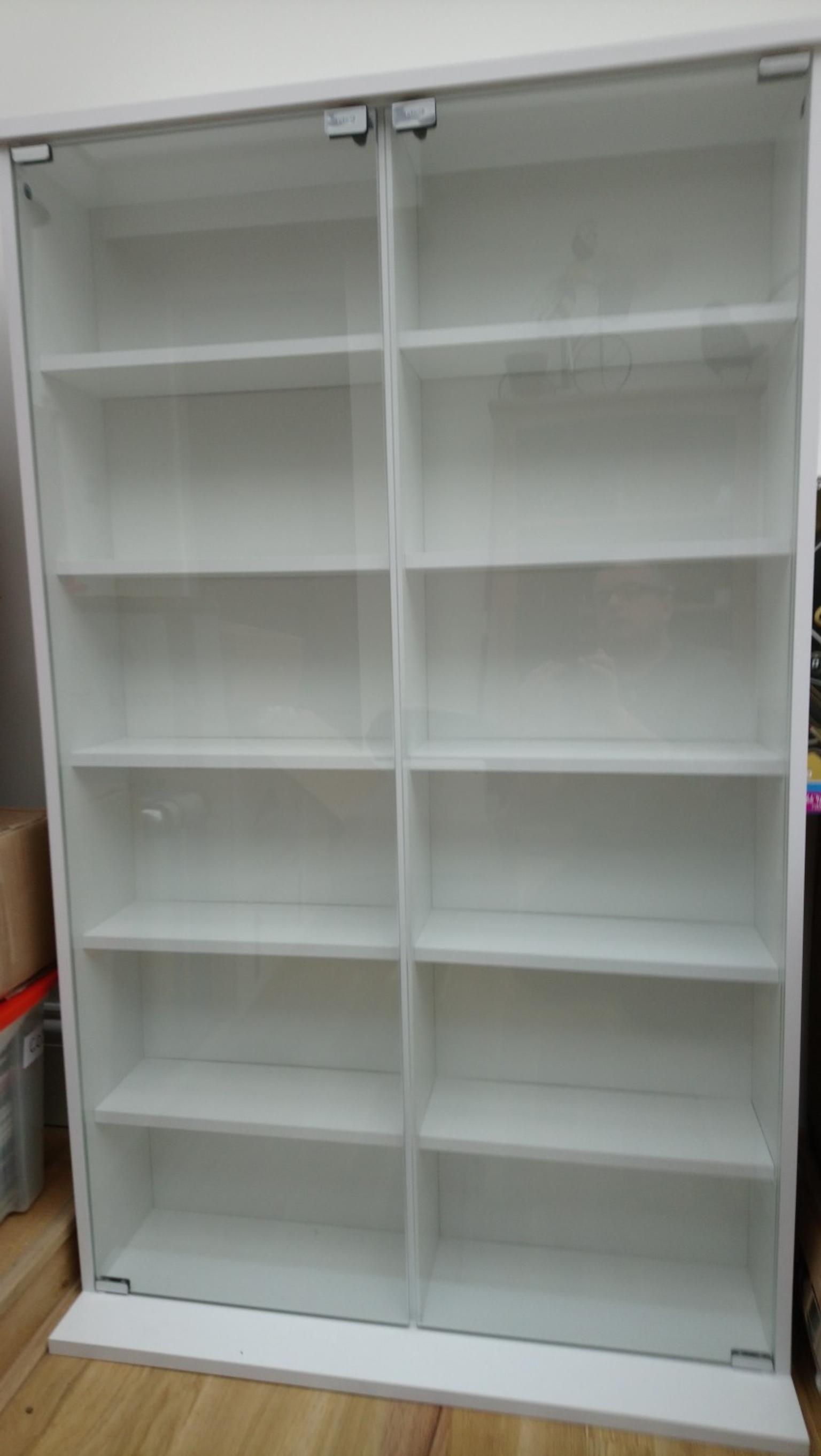 White Media Storage Unit With Glass Doors In Le10 Bosworth Fur
