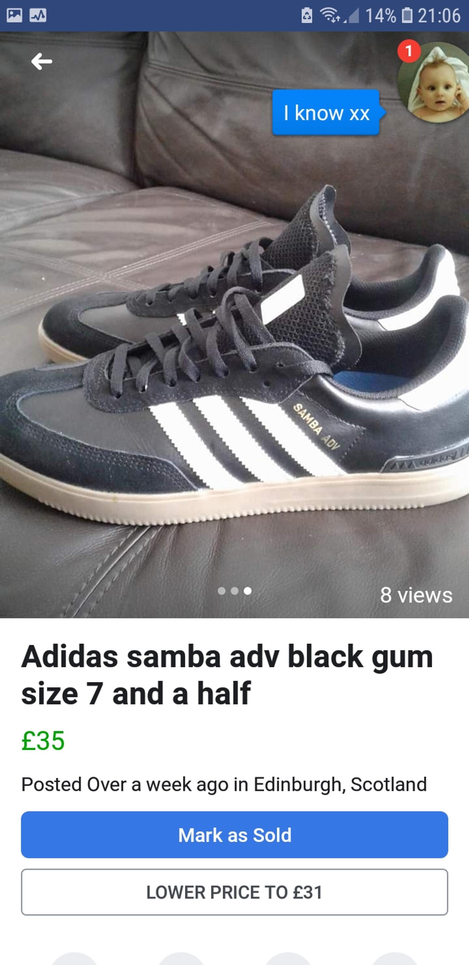 adidas samba adv black