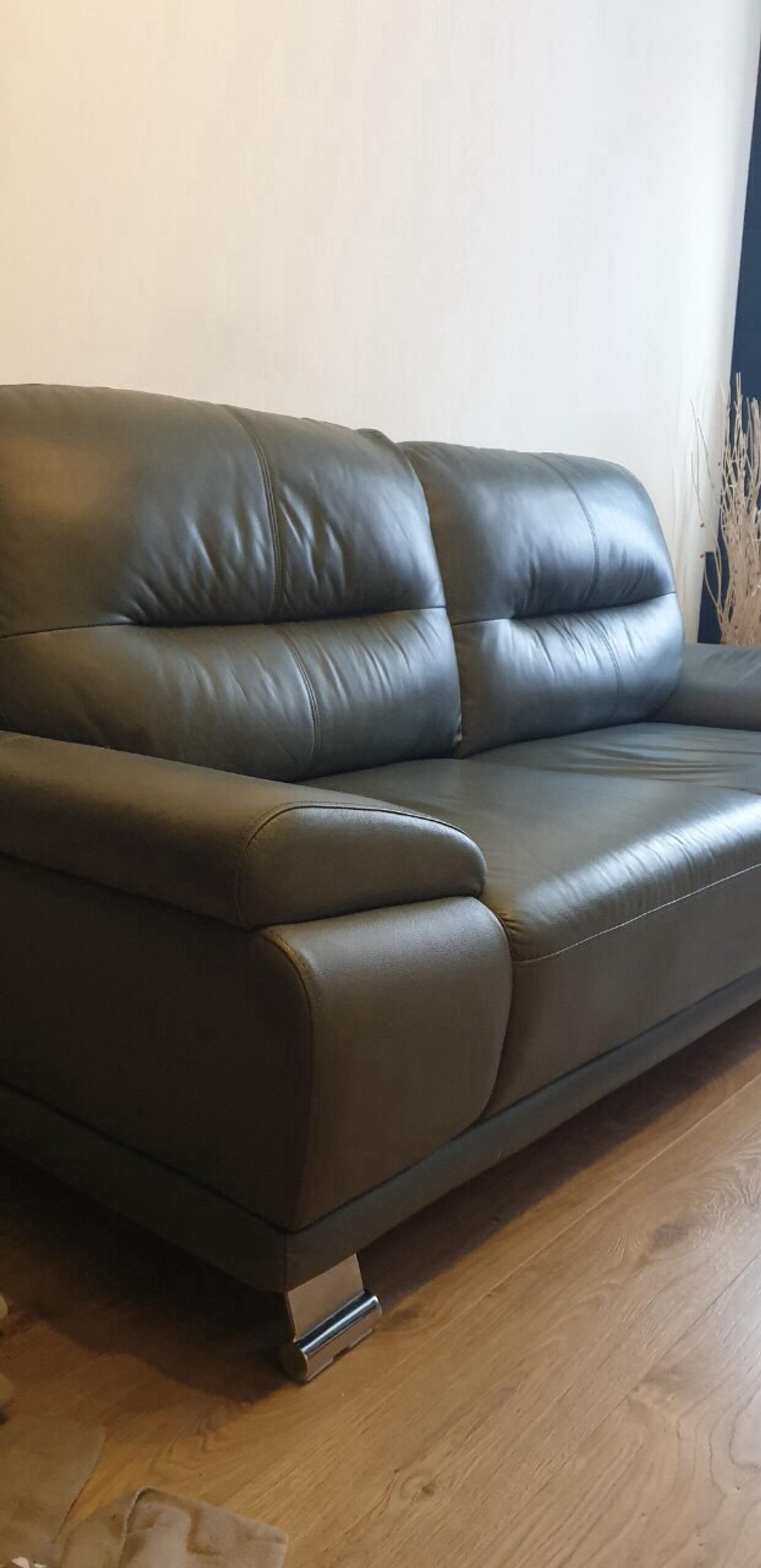 Sofa Canape Leder Cuir 3 Place
