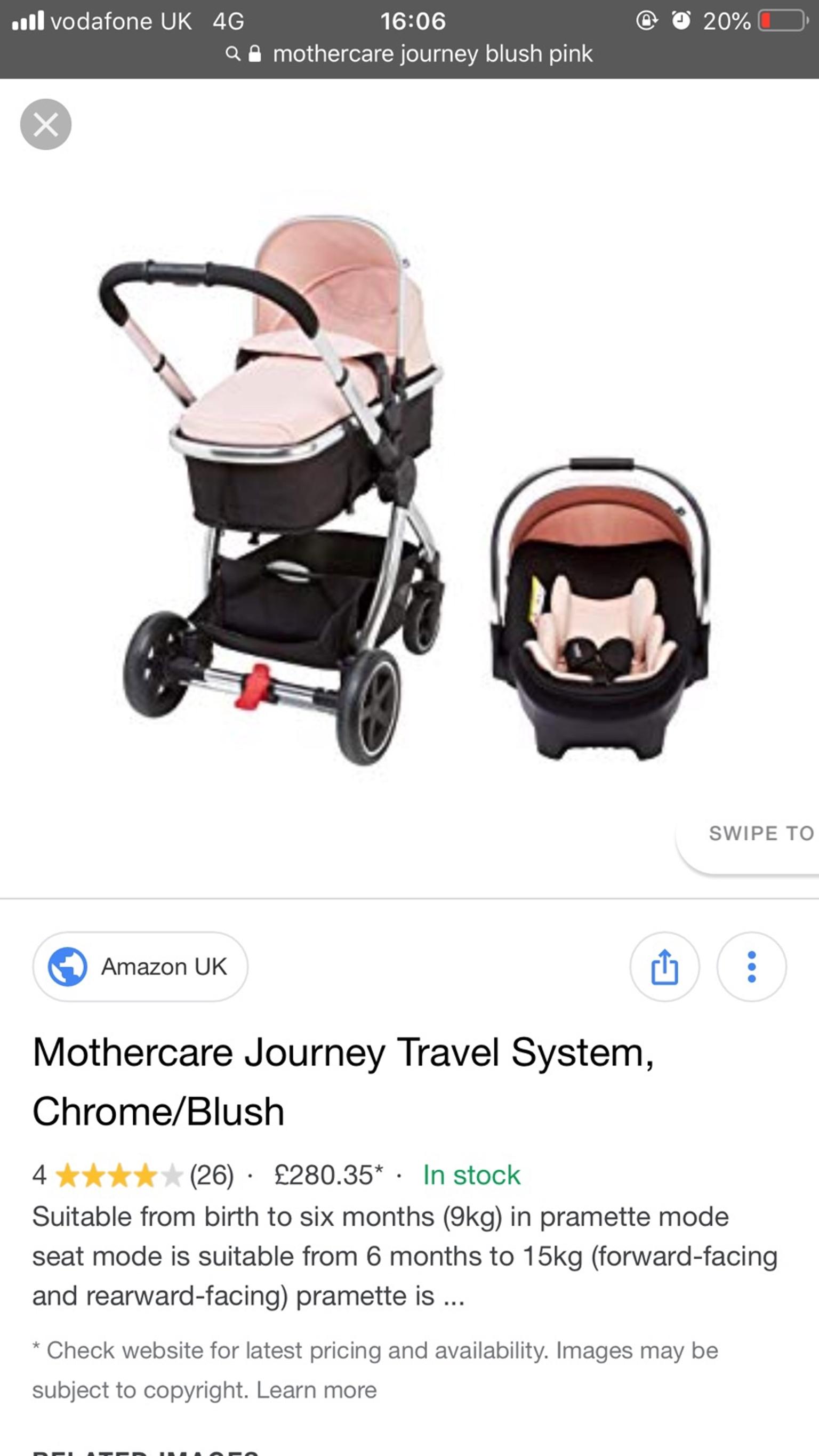 mothercare journey liner