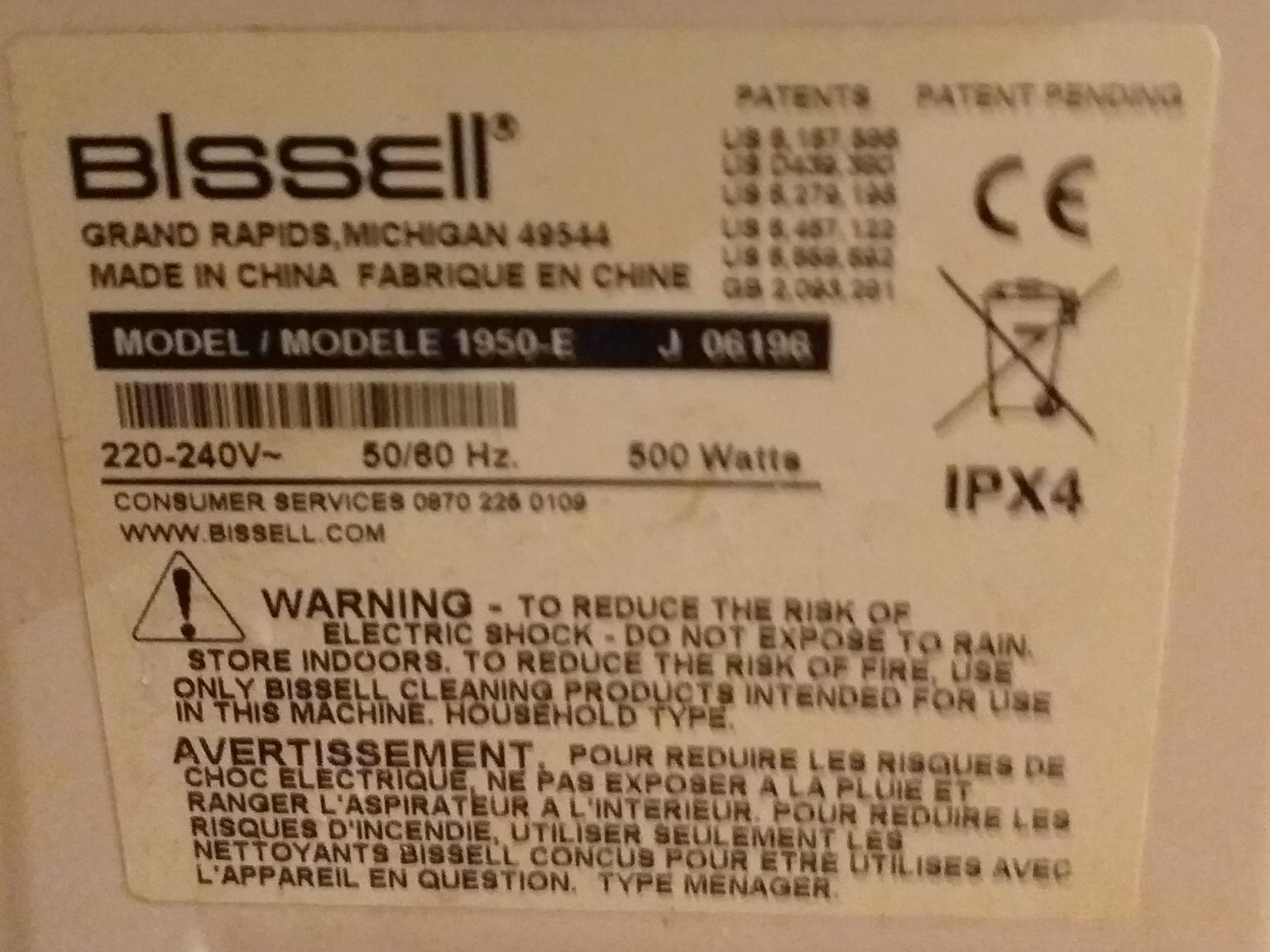 bussell carpet cleaner IPX4 in CT9