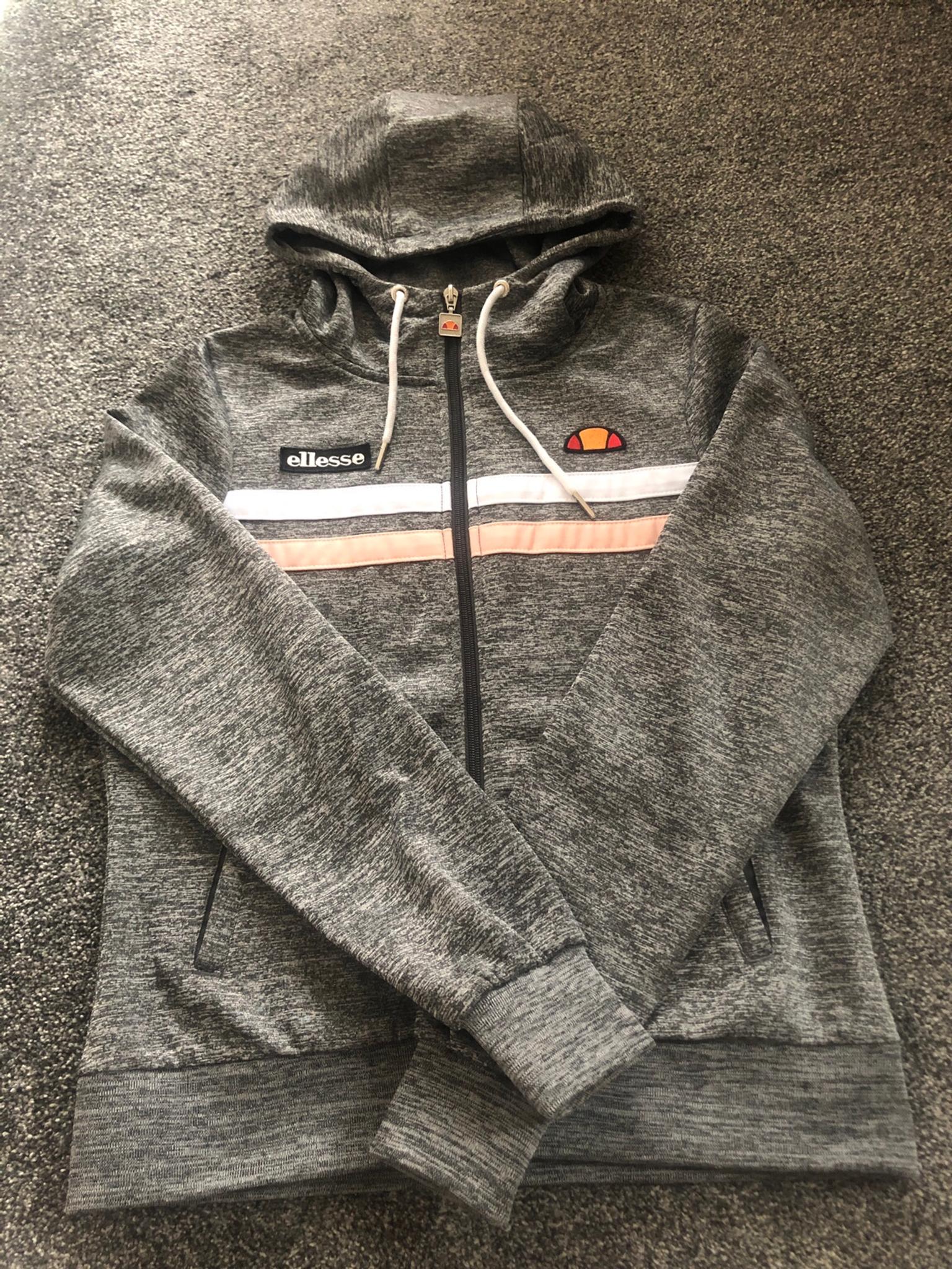 grey ellesse zip up hoodie