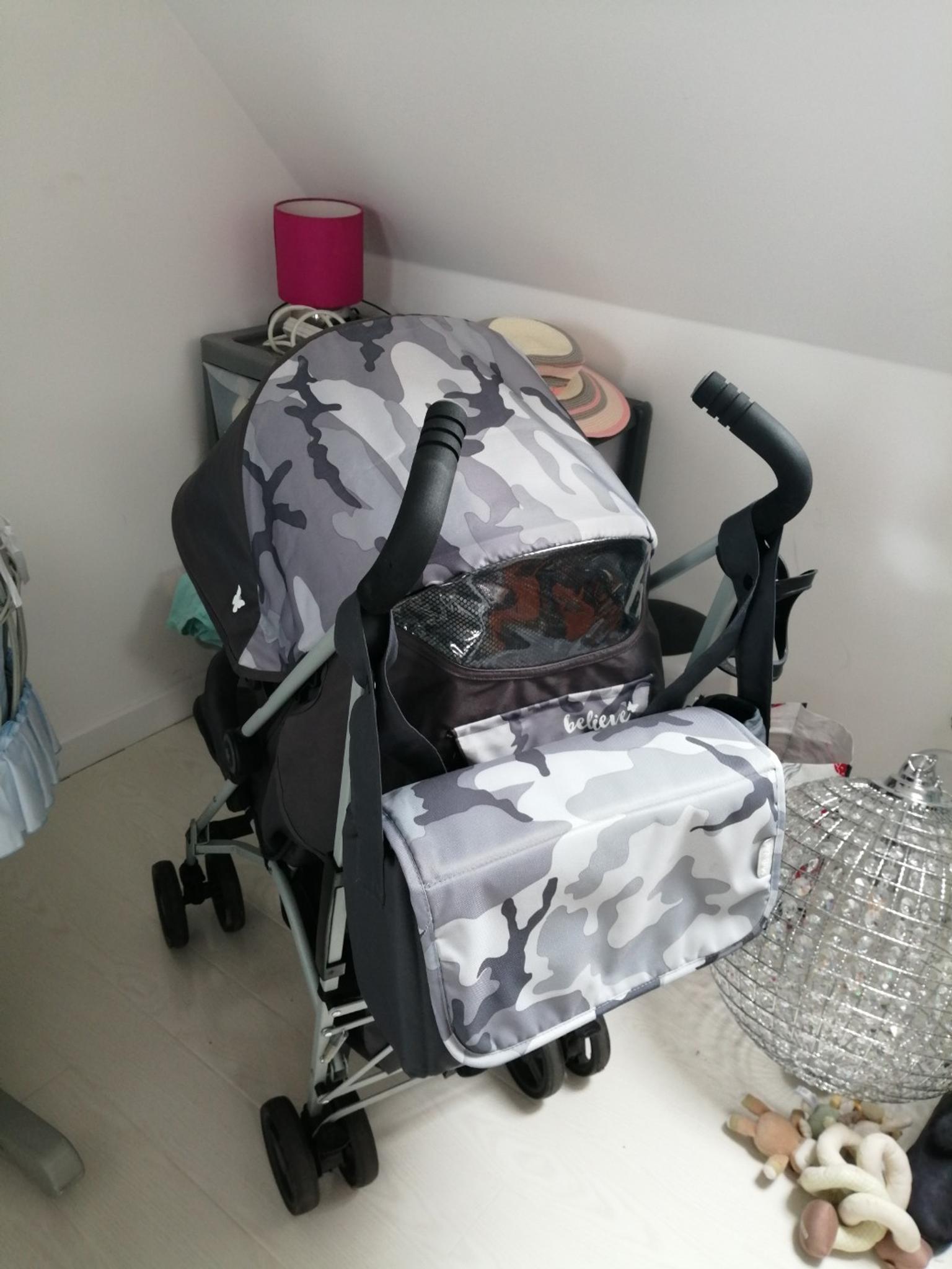 my babiie grey camo stroller