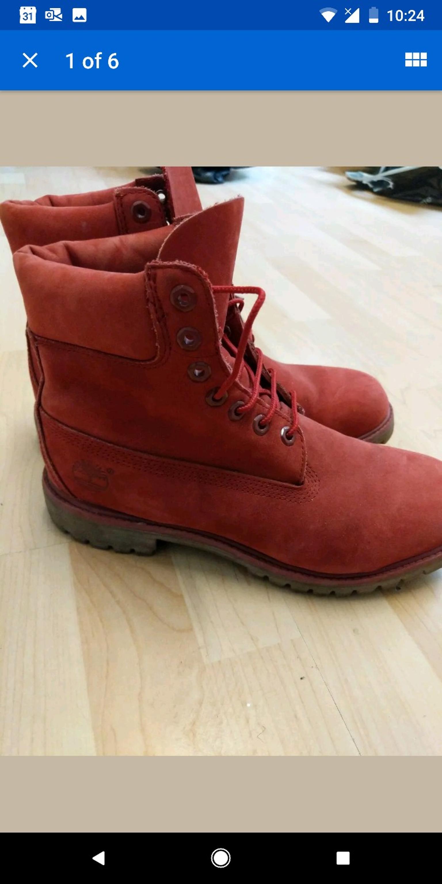 mens red timberland boots uk
