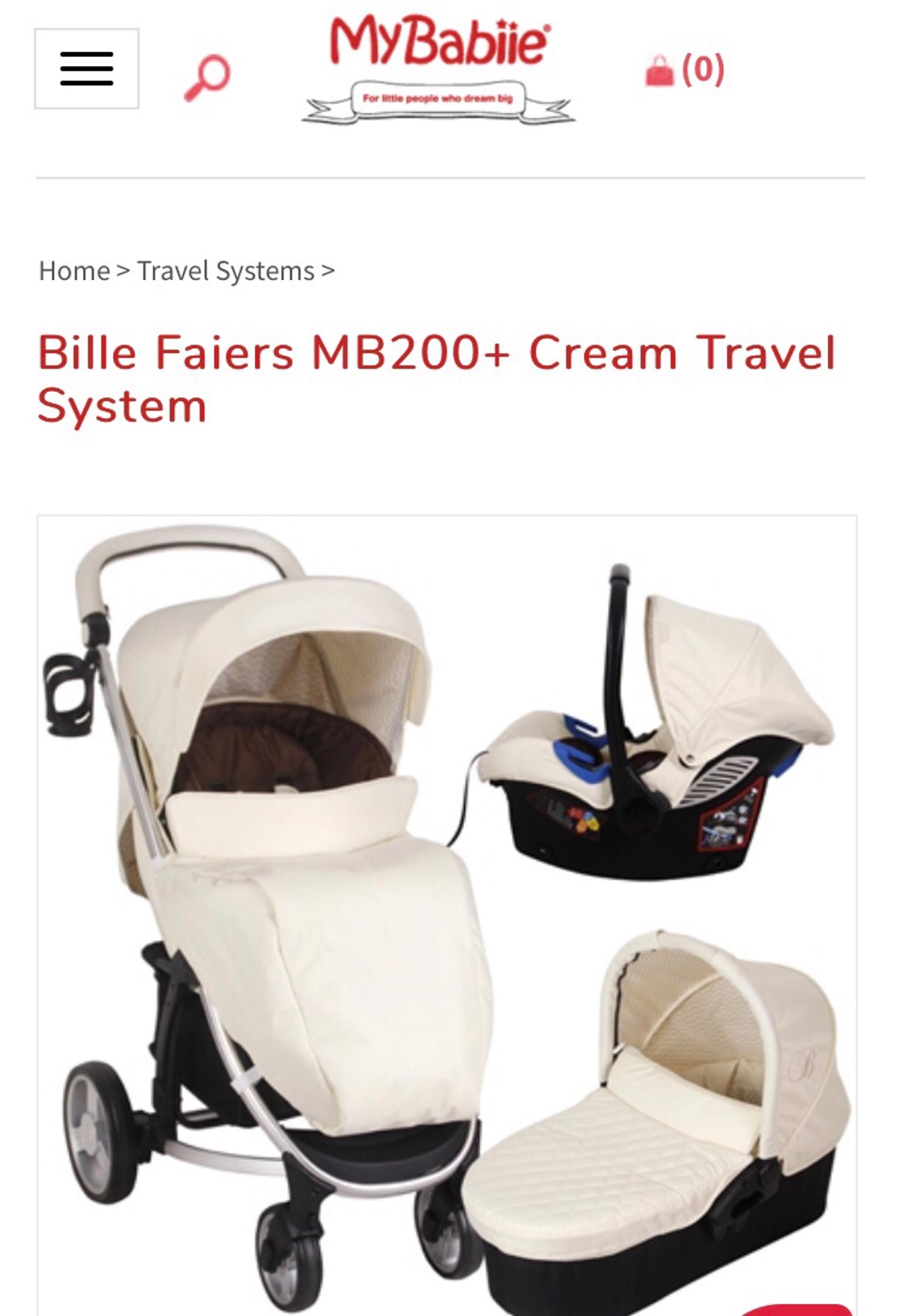 my babiie cream travel system