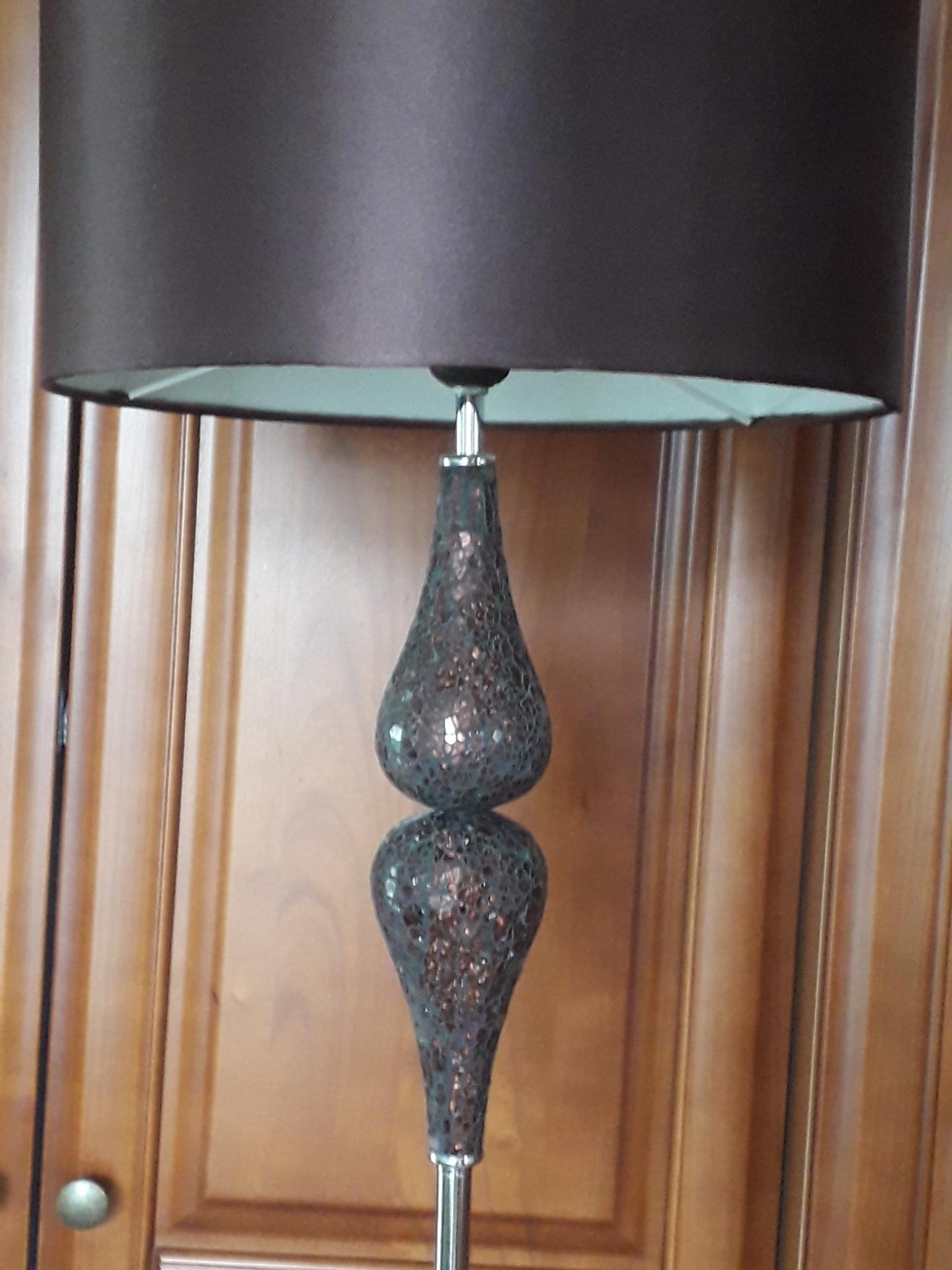 Reduced Brown Silver Crackle Floor Lamp In Bb5 Hyndburn For