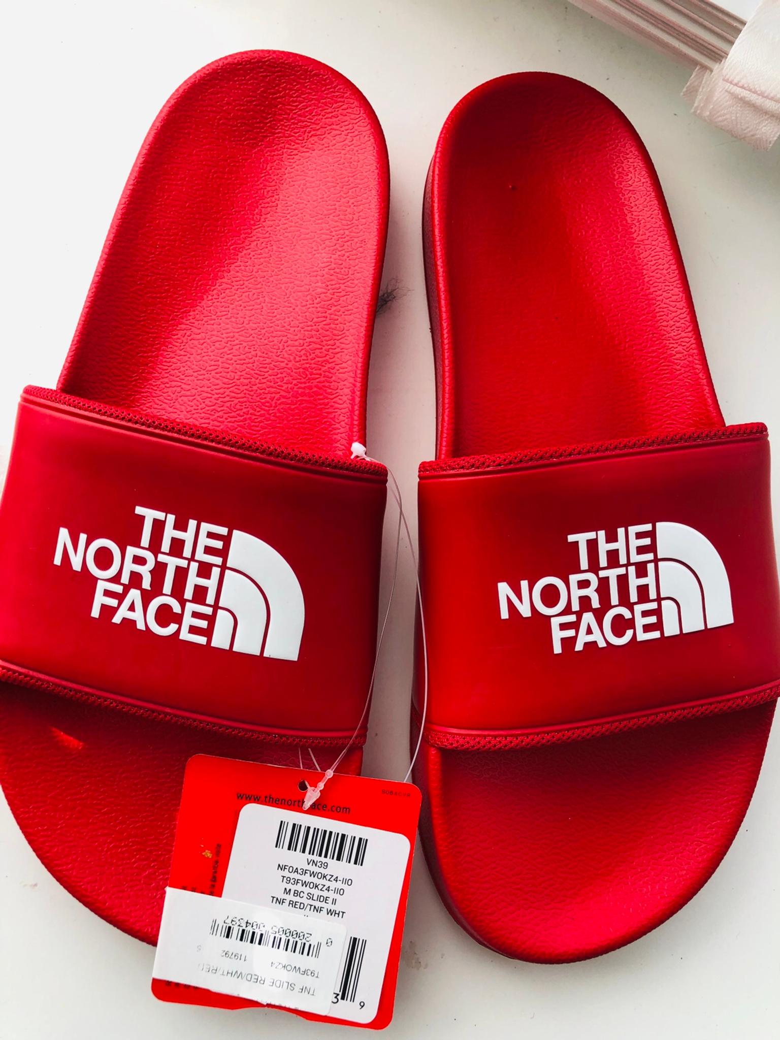 New north face red sliders genuine Uk 