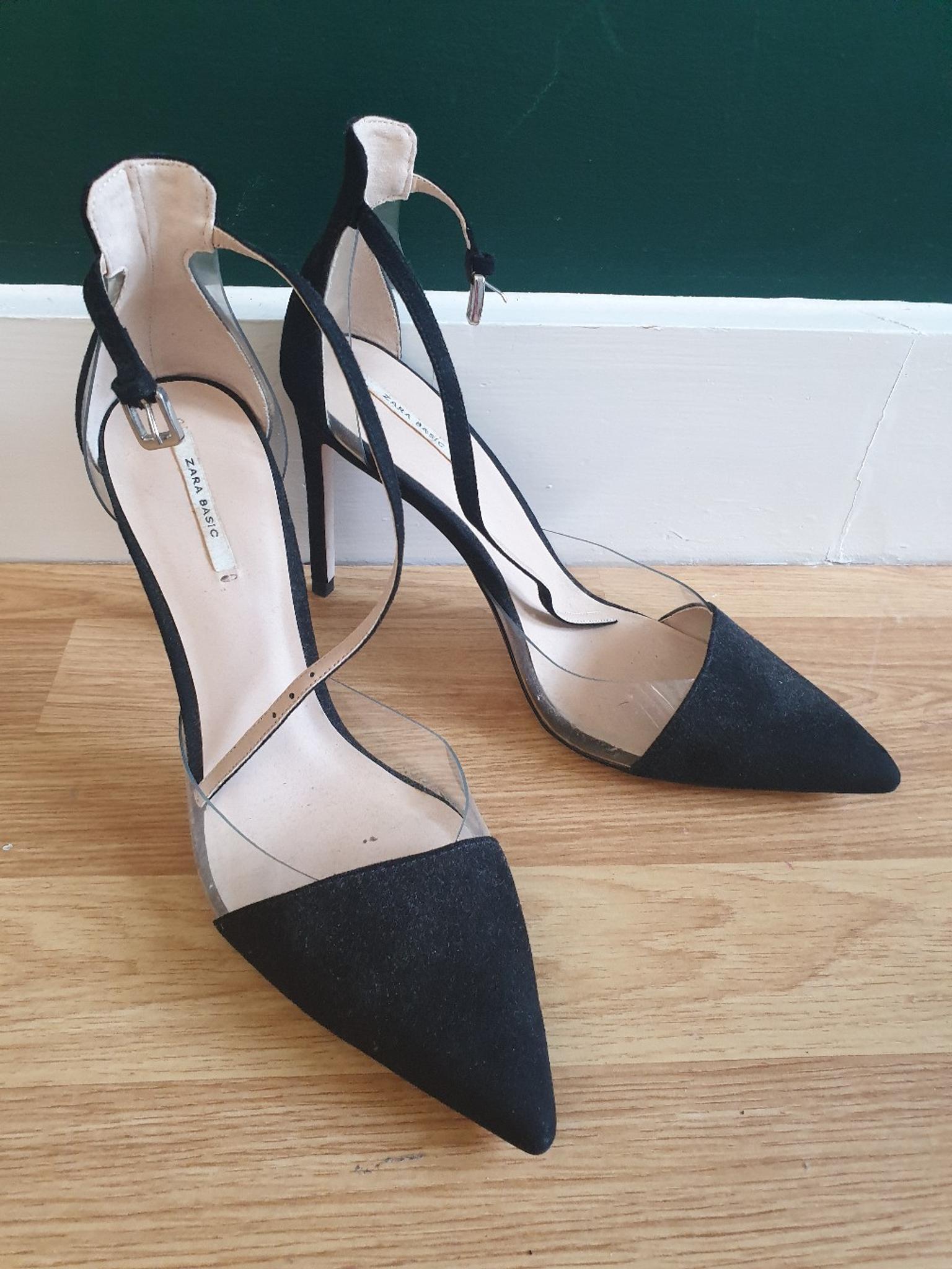 zara black court shoes