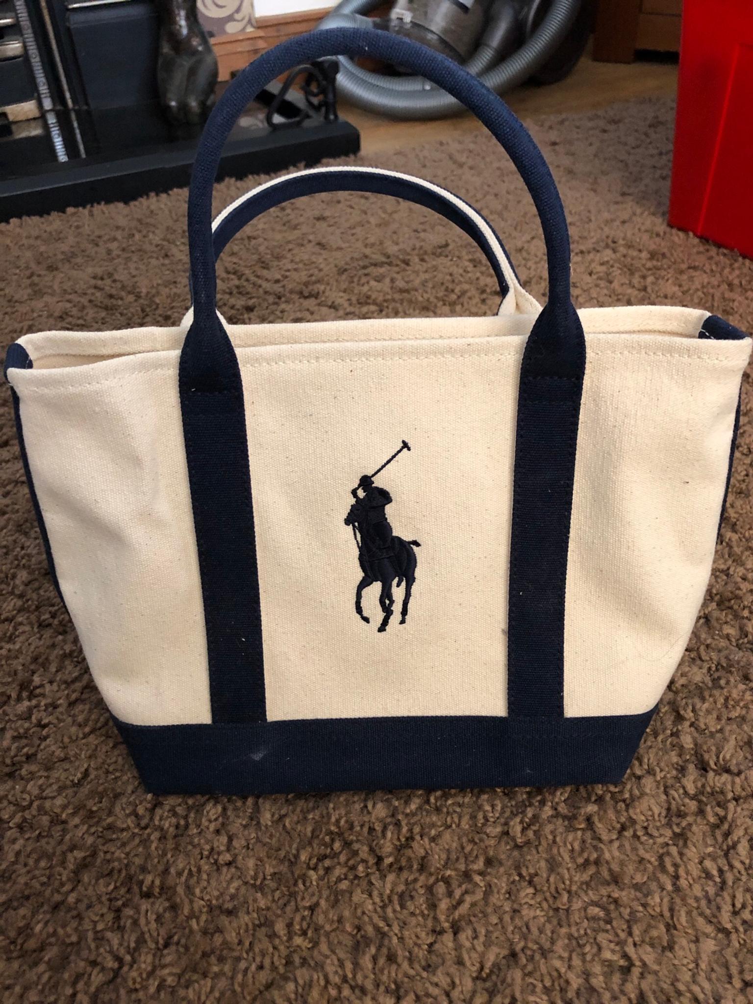 Ralph Lauren small canvas tote bag in 