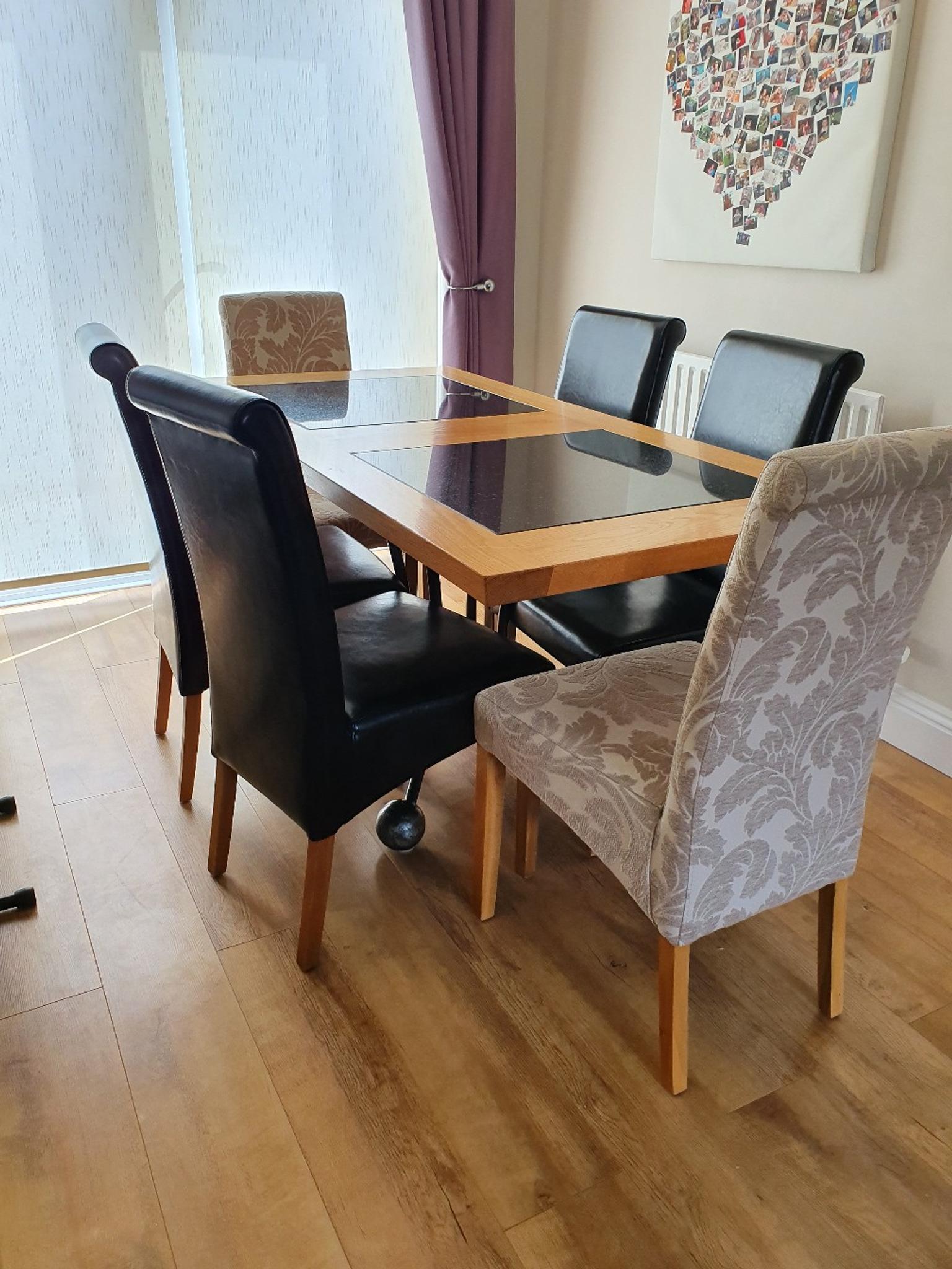 Oak And Granite Dining Table With 6 Chairs In Walsall Fur 200 00 Zum Verkauf Shpock At