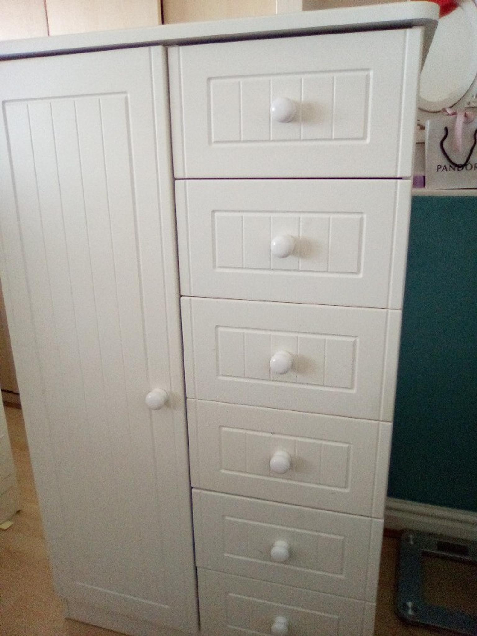 White Tall Boy With Drawers Clothes Rail N In Barnsley Fur 75 00
