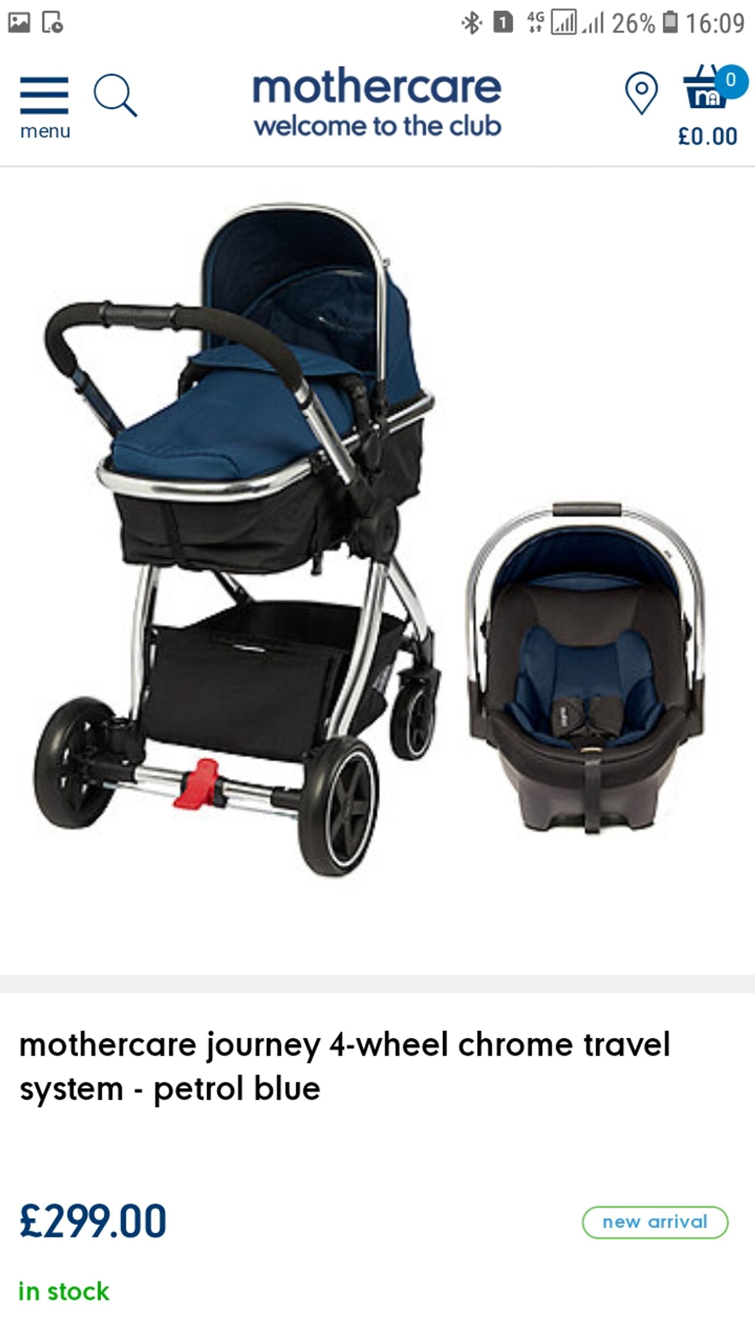mothercare journey petrol blue