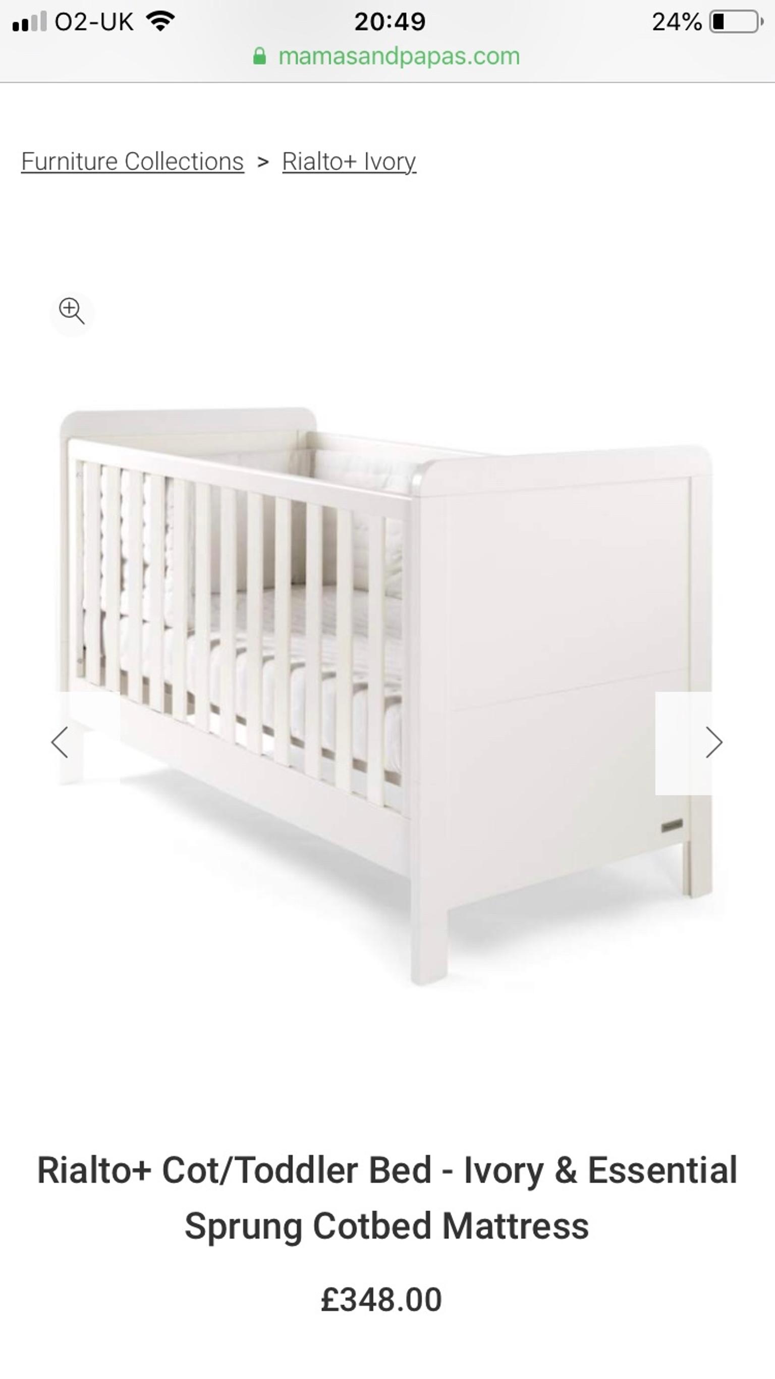 Mamas and Papas Bumper for Cot Bed Essential Grey