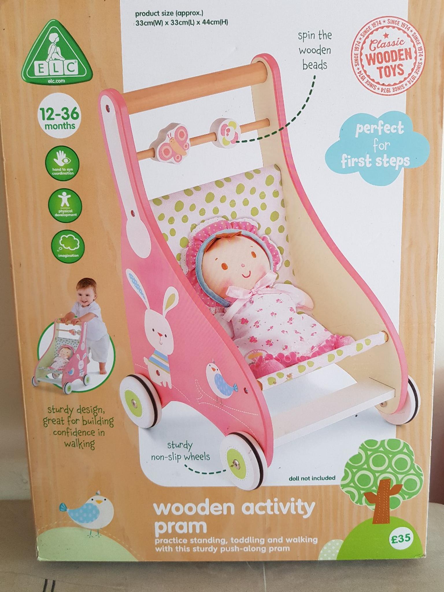 early learning centre wooden pram