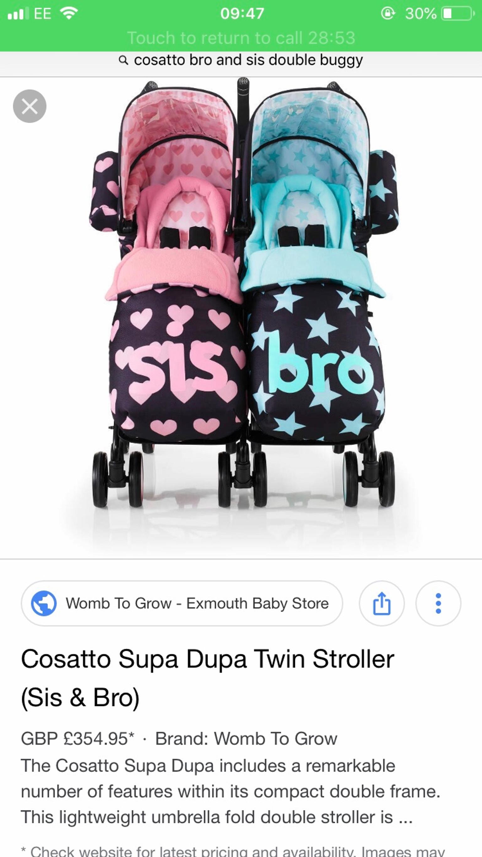 bro and sis stroller