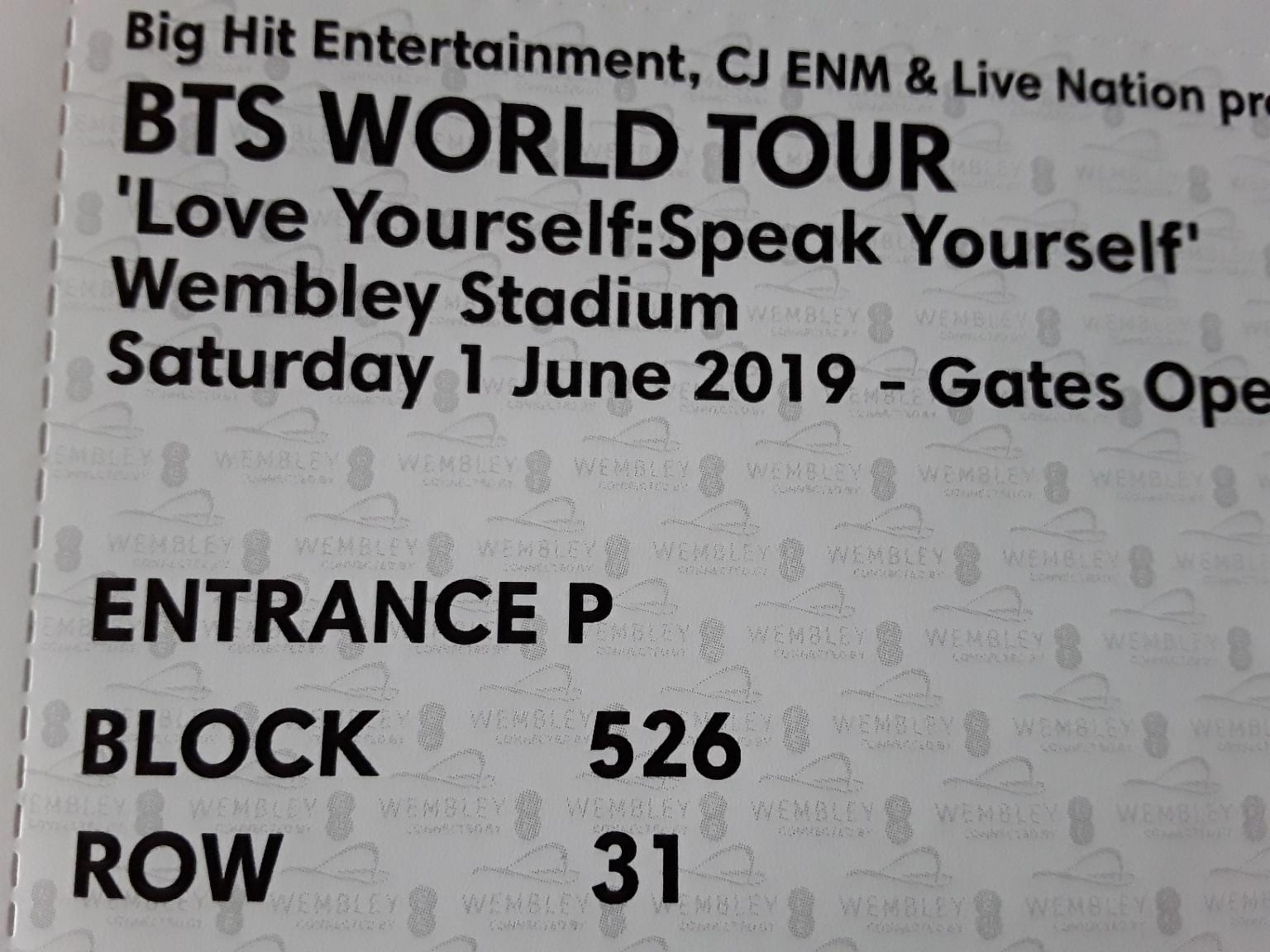 2 x BTS concert tickets Wembley London in WV14 Dudley for £150.00 for sale | Shpock