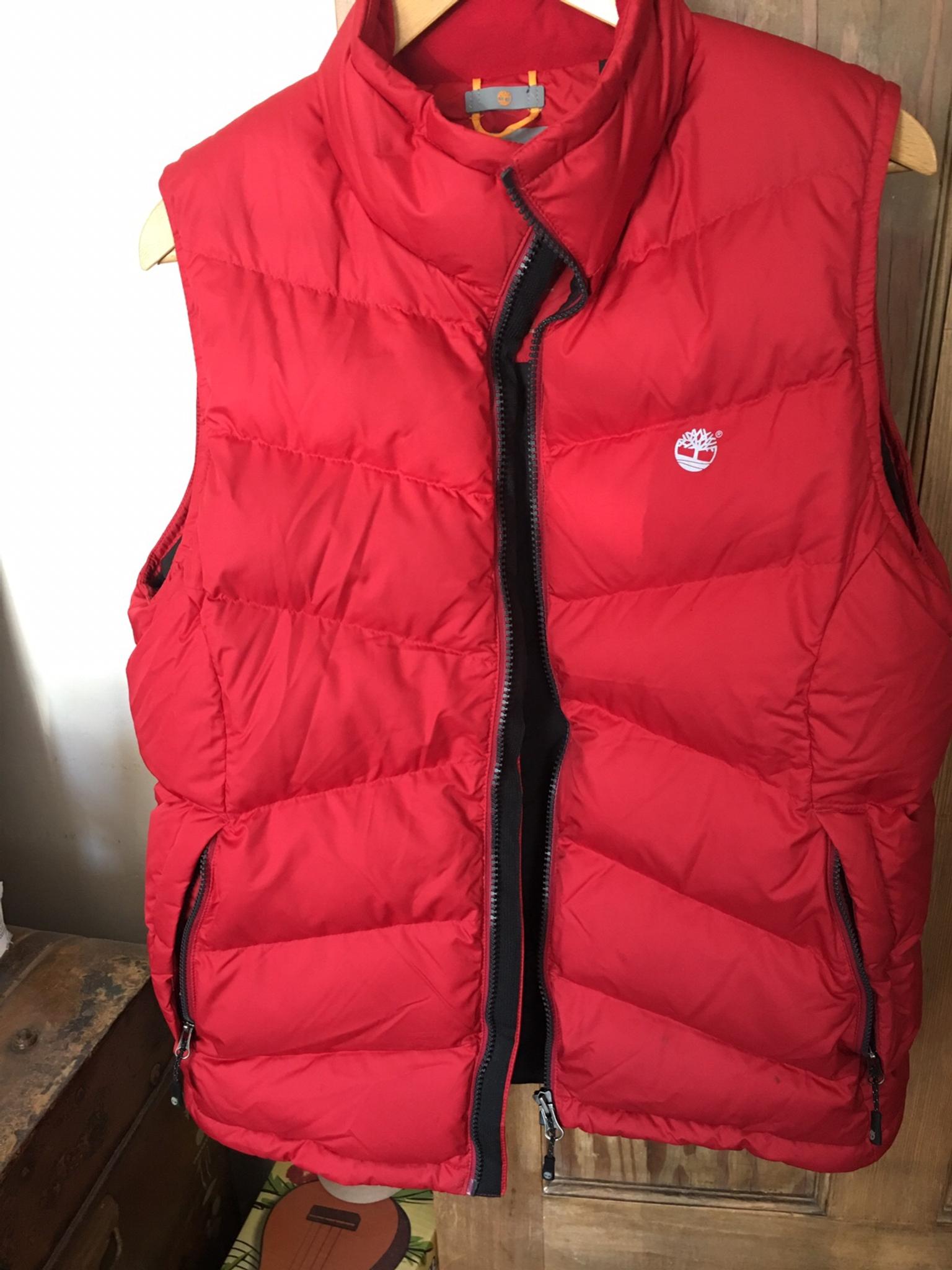 Men's Timberland red gilet size Xl in 