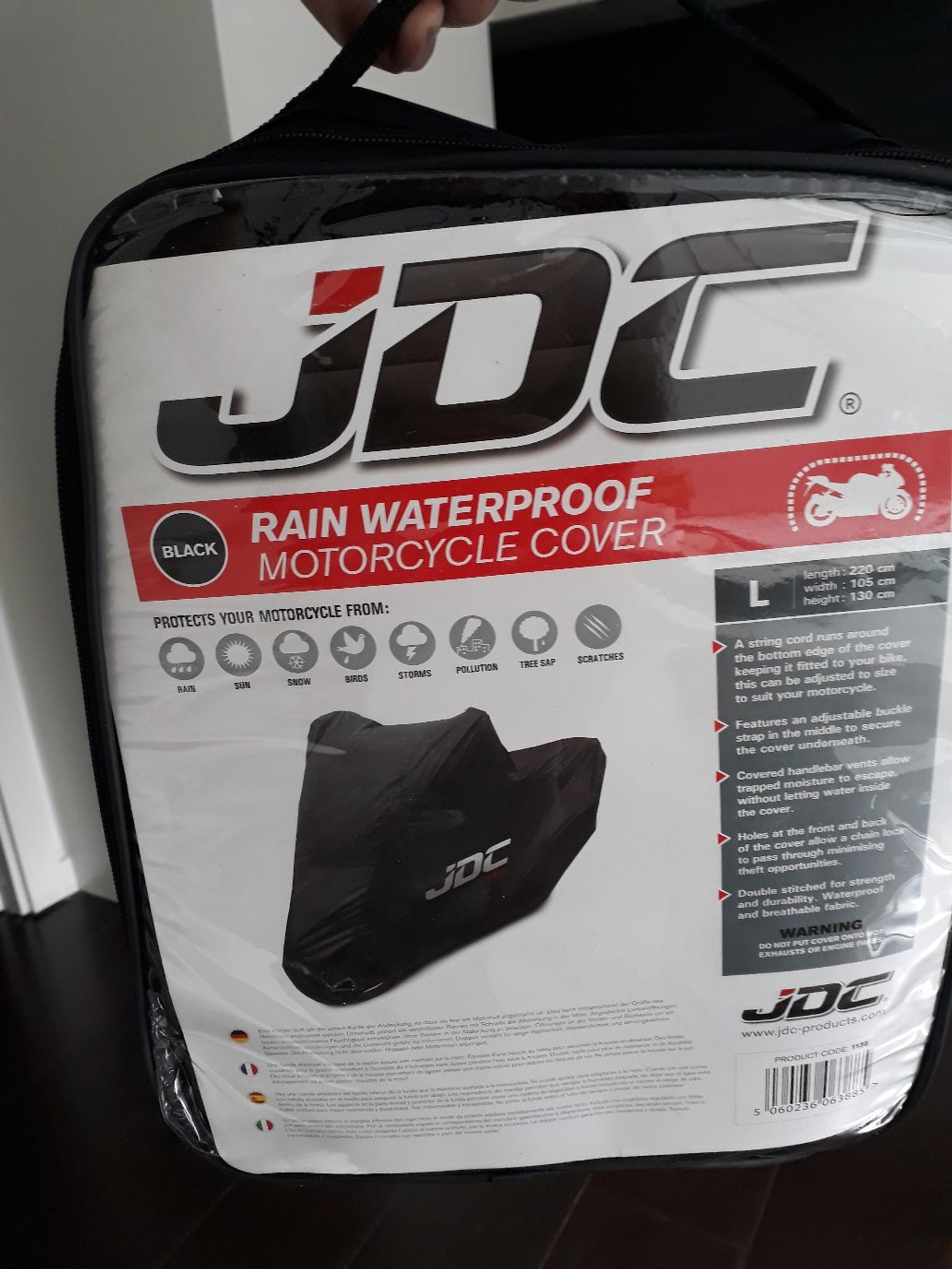XXL JDC Waterproof Motorcycle Cover Motorbike Breathable Vented Black RAIN 